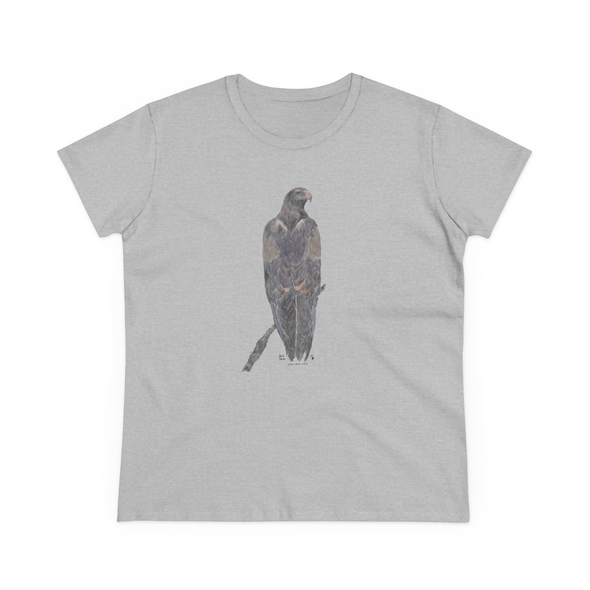 Wedge-tailed Eagle (pastel design) - Women's Midweight Cotton Tee Printify