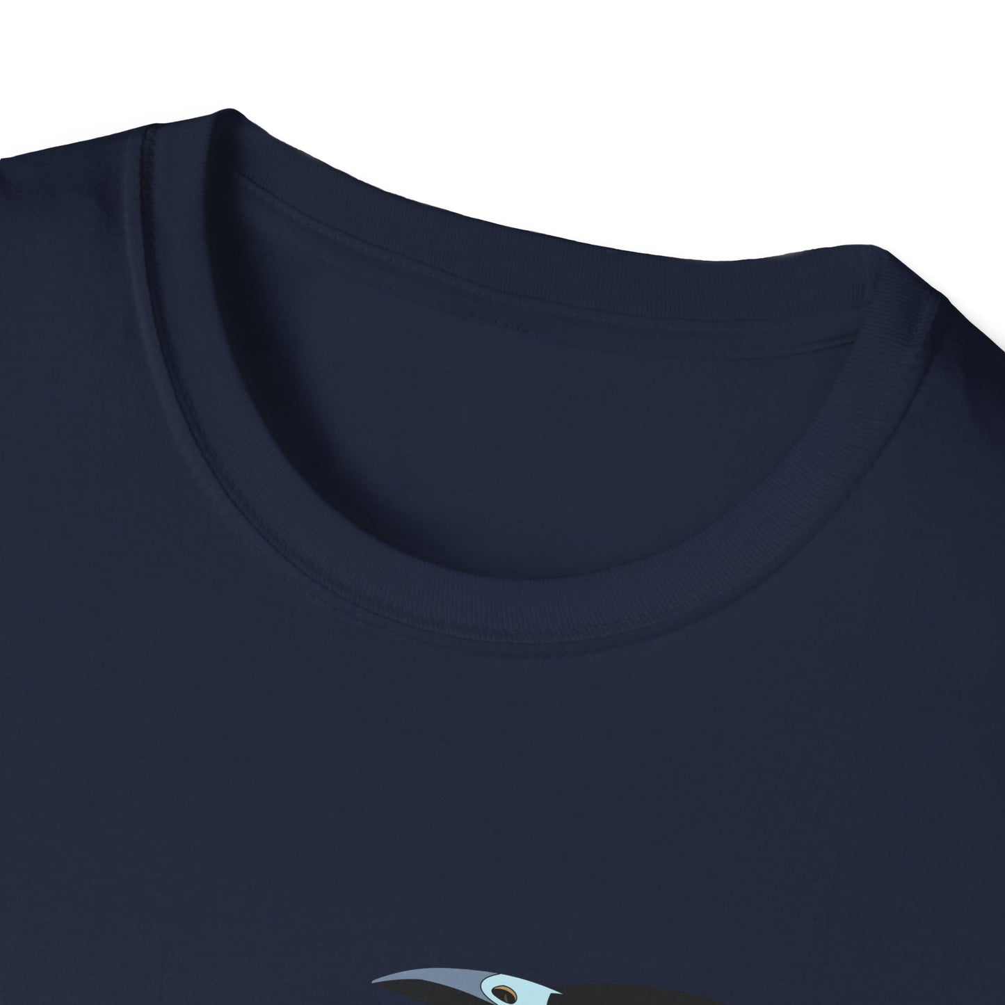 Blue-faced Honeyeater- Small design (white font)- Small design - Unisex Softstyle T-Shirt