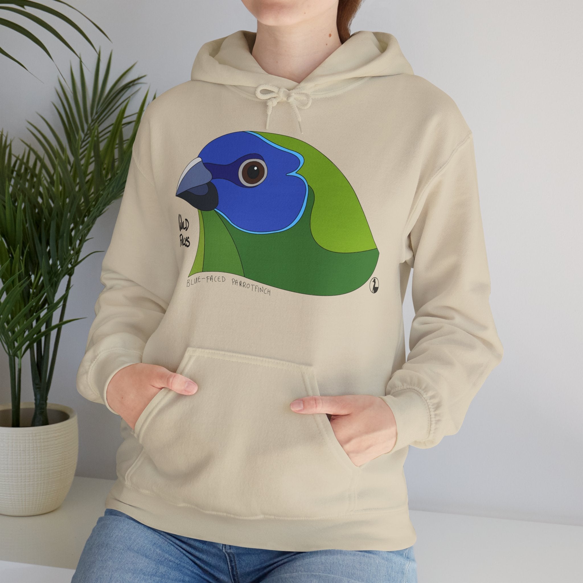 Blue-faced Parrotfinch | Unisex Heavy Blend™ Hooded Sweatshirt Printify