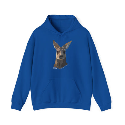 Eastern Grey Kangaroo (white font) | Unisex Heavy Blend™ Hooded Sweatshirt