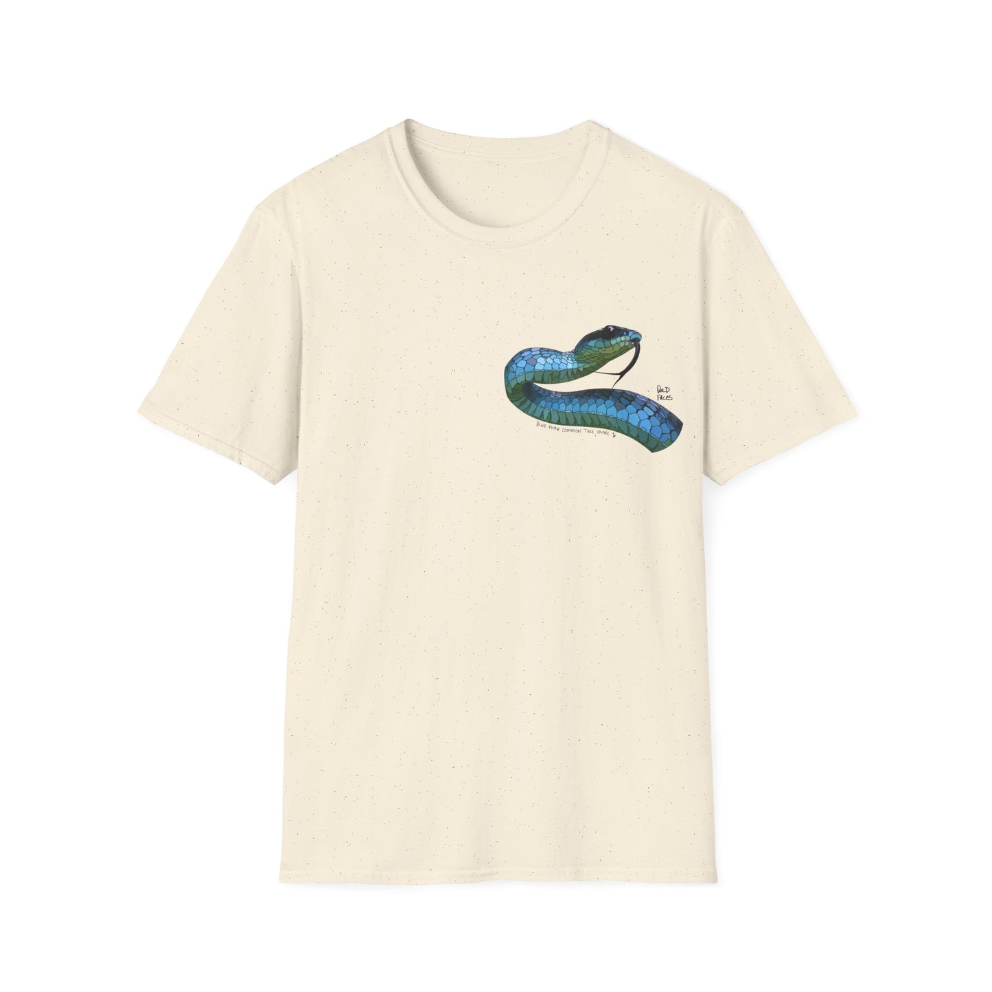 Blue Phase Common Tree-Snake - Small design - Unisex Softstyle T-Shirt