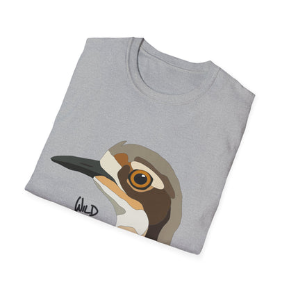 Bush Stone-curlew Head - Unisex Softstyle T-Shirt