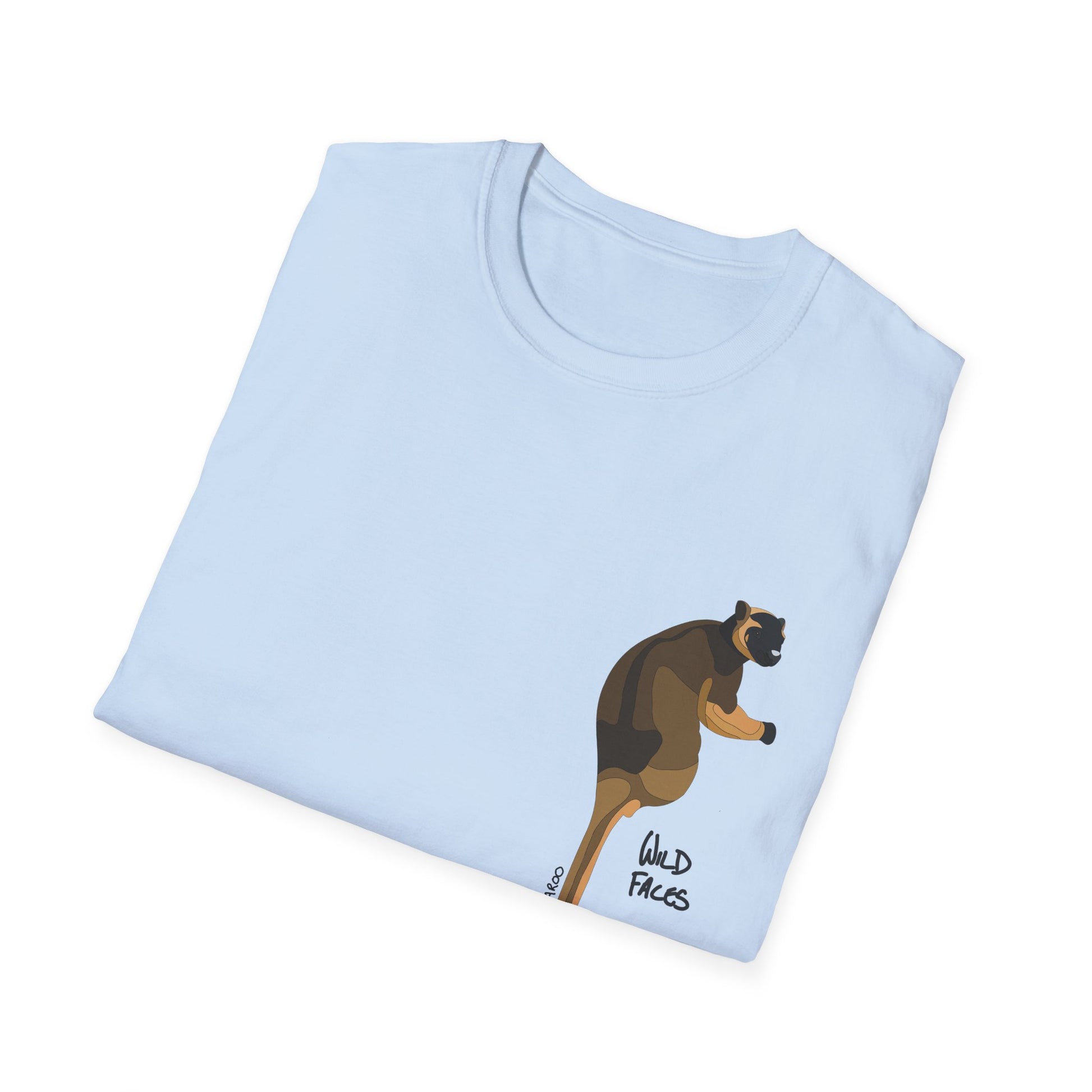 Lumholtz's Tree Kangaroo - Small design - Unisex Softstyle T-Shirt Printify