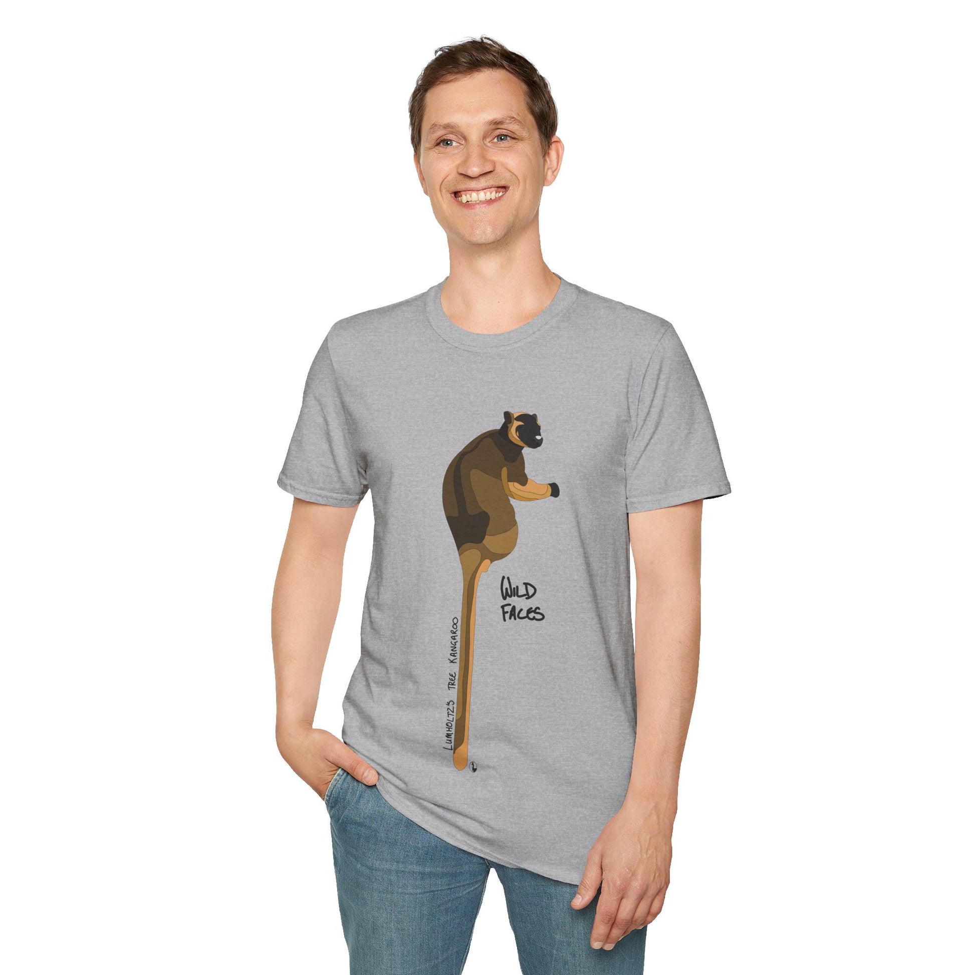 Lumholtz's Tree Kangaroo - Unisex Softstyle T-Shirt Printify