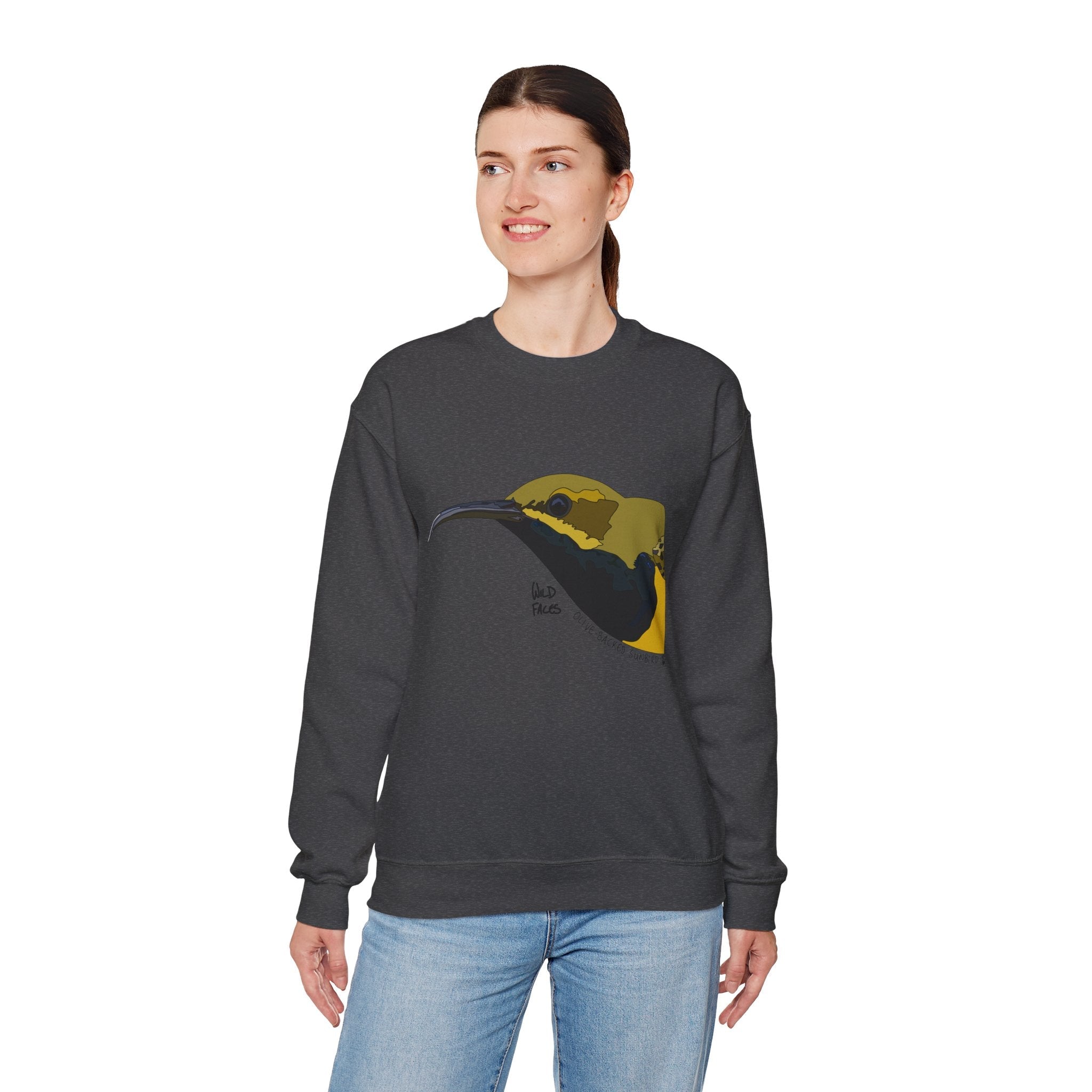 Olive-backed Sunbird Sweatshirt | Unisex Heavy Blend™ Crewneck Printify
