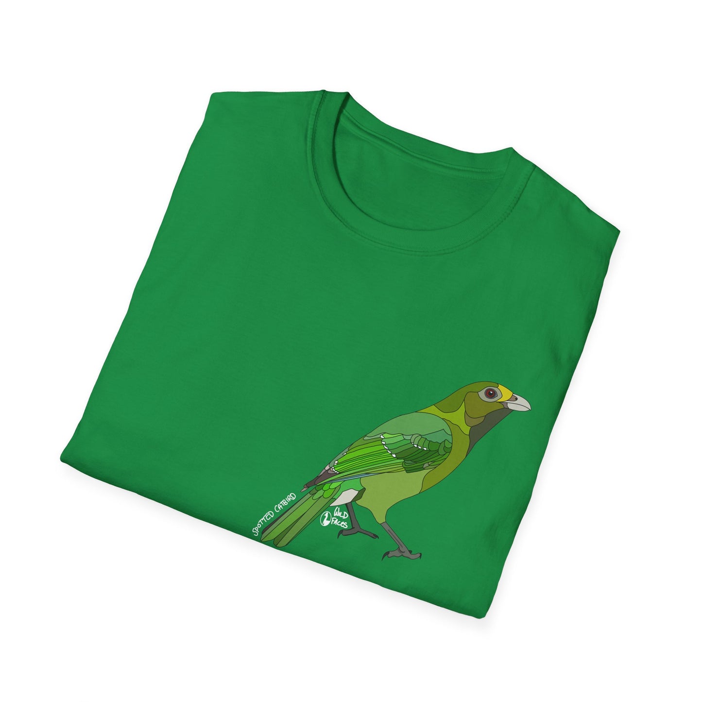 Spotted Catbird - Small design - Unisex Softstyle T-Shirt