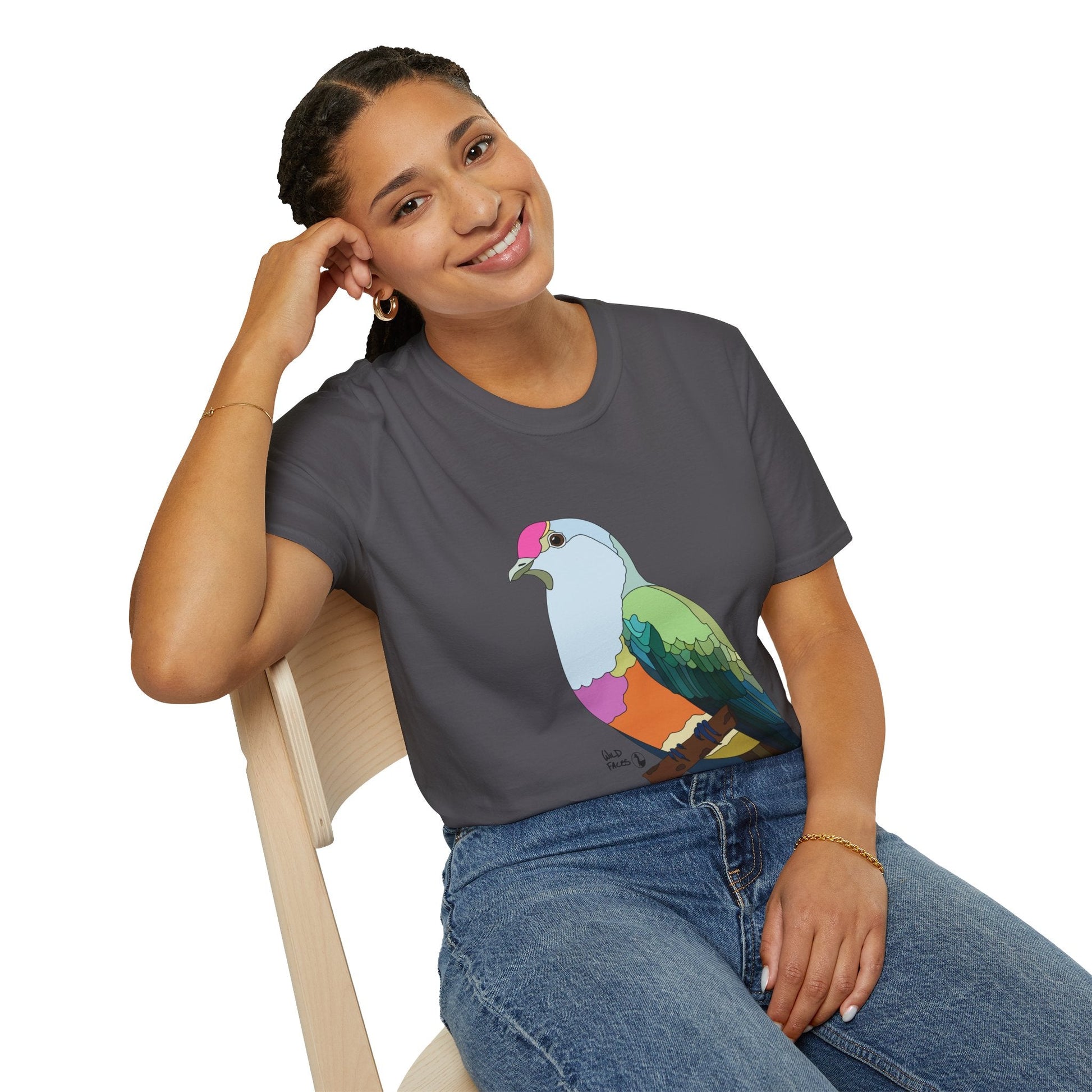 Rose-crowned Fruit Dove - Unisex Softstyle T-Shirt Printify