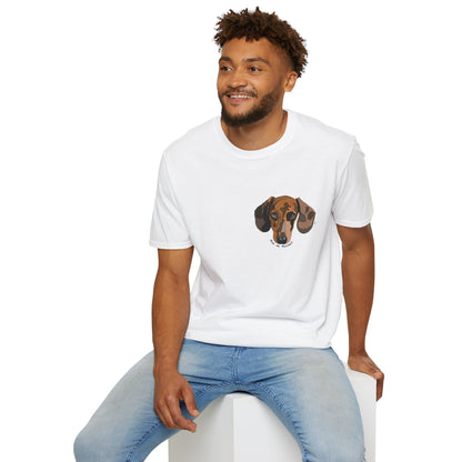 Dachshund (small Keen as mustard) - Unisex Softstyle T-Shirt