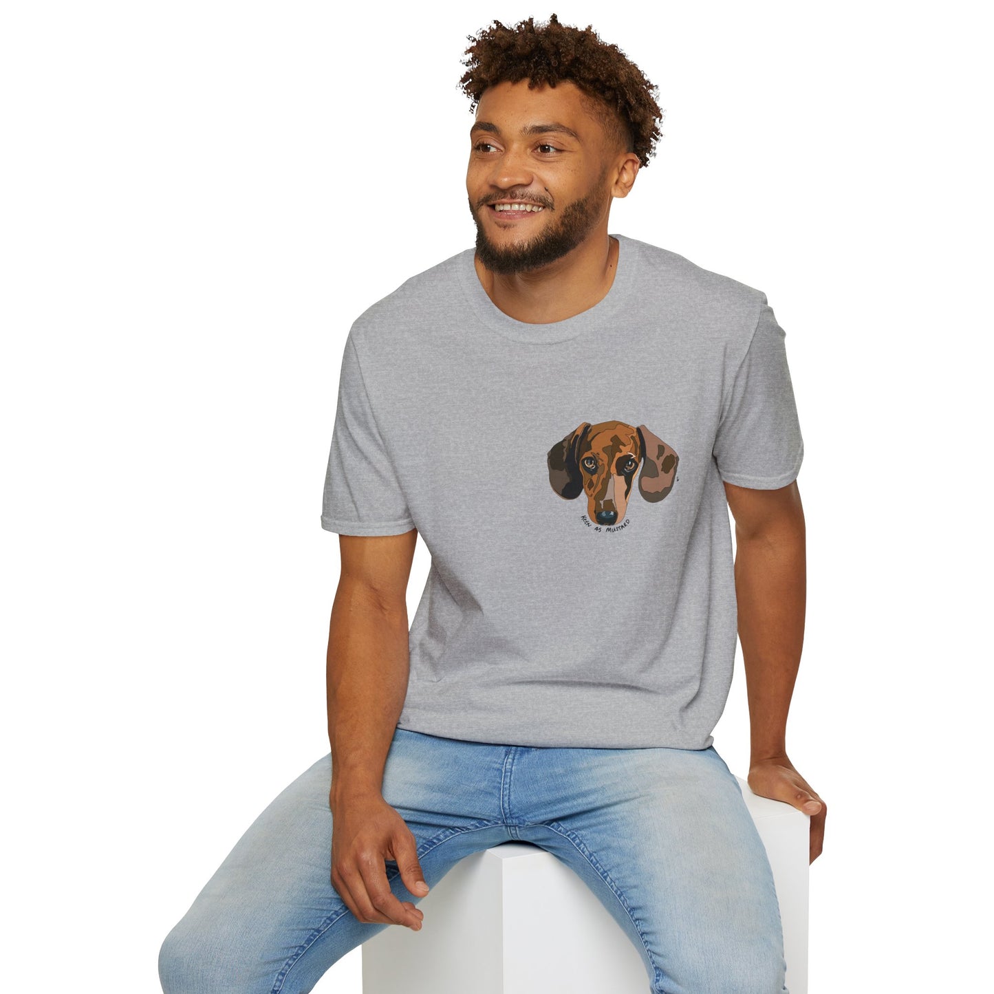 Dachshund (small Keen as mustard) - Unisex Softstyle T-Shirt