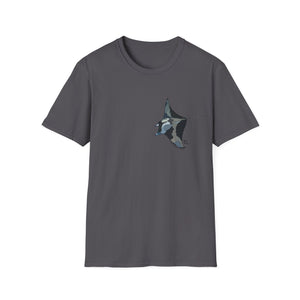 Reef Manta Ray- small design - Unisex Softstyle T-Shirt Printify