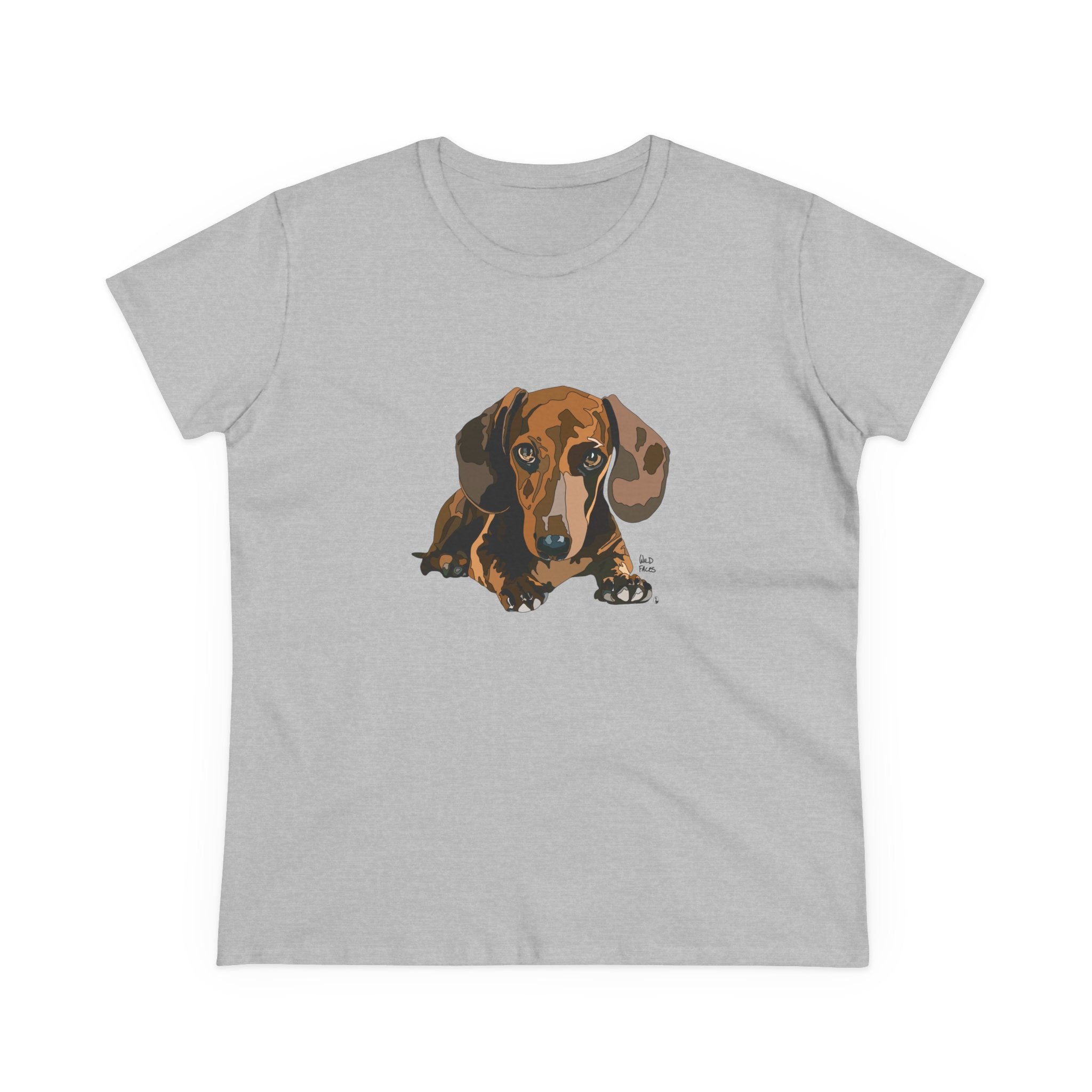 Dachshund (body) - Women's Midweight Cotton Tee