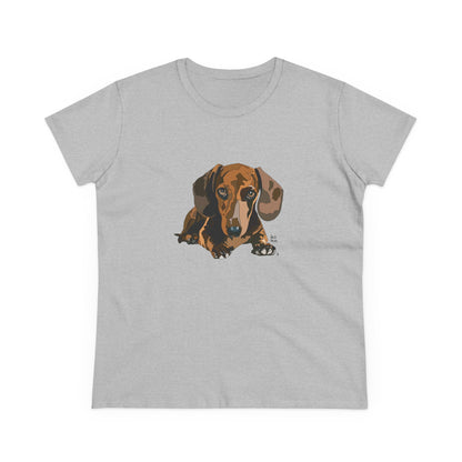 Dachshund (body) - Women's Midweight Cotton Tee