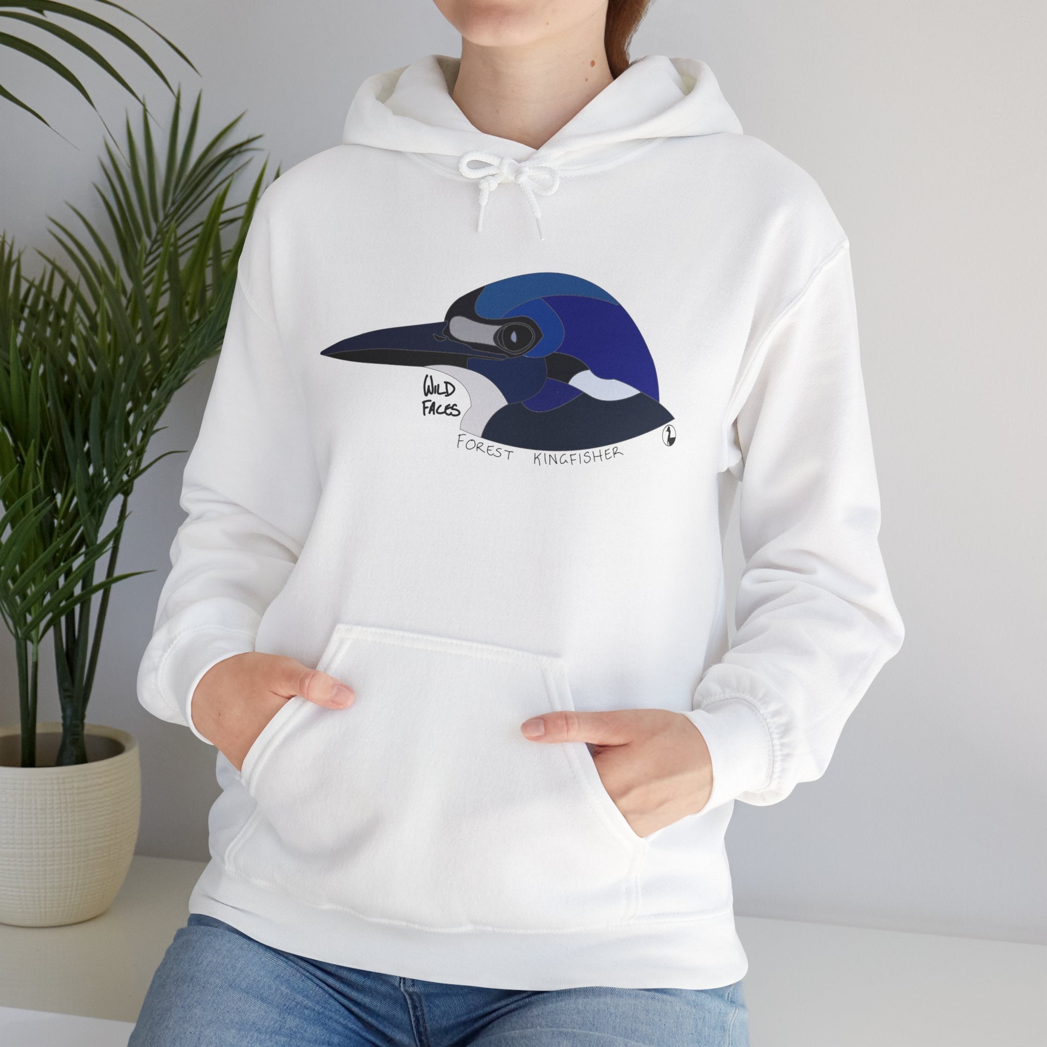 Forest Kingfisher Head | Unisex Heavy Blend™ Hooded Sweatshirt Printify