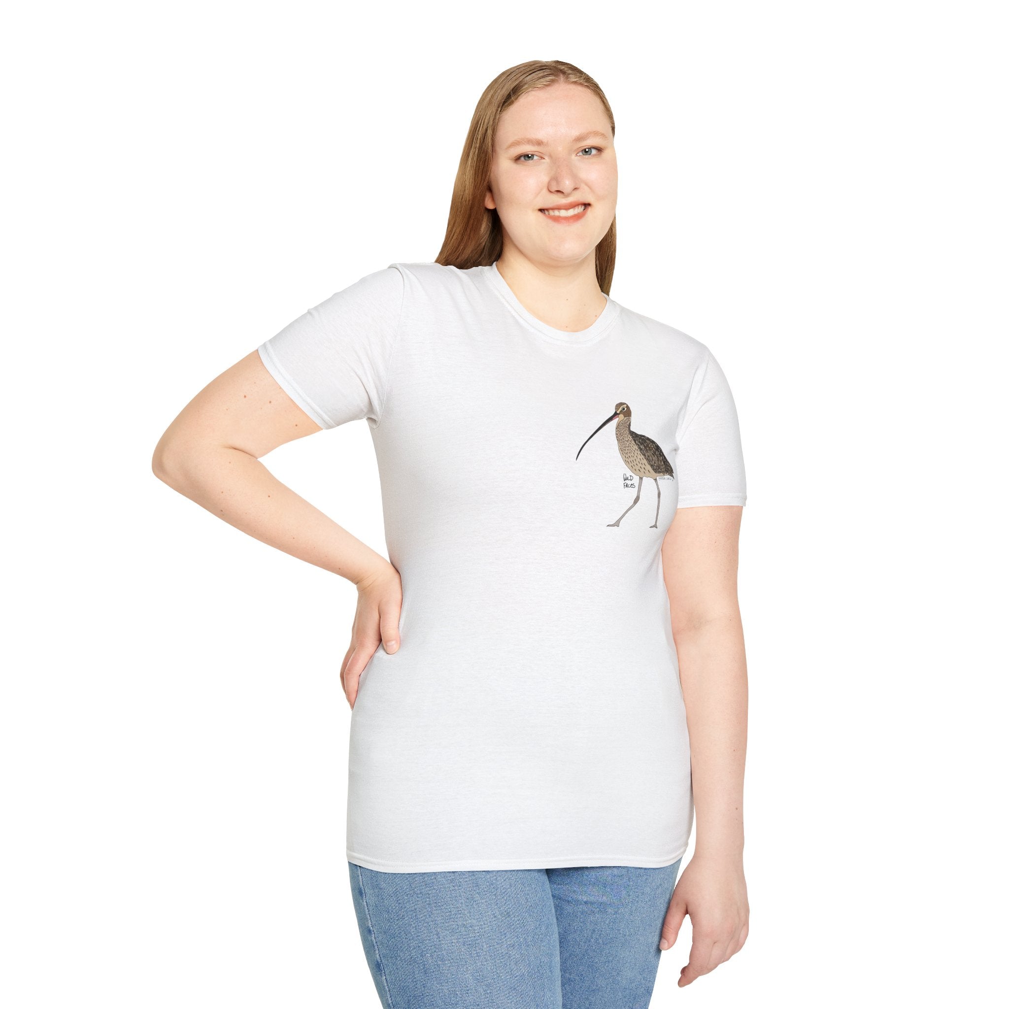 Eastern Curlew- Small design - Unisex Softstyle T-Shirt Printify