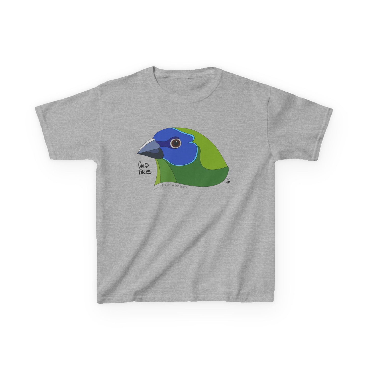 Blue-faced Parrotfinch | Kids Heavy Cotton™ Tee