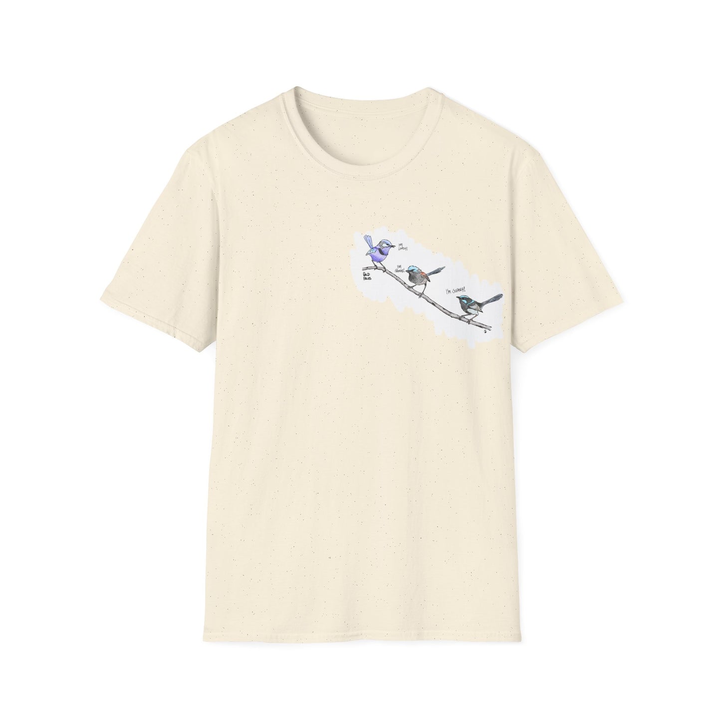 A trio of  Fairy-wrens (spendid, superb and lovely) - Small design - Unisex Softstyle T-Shirt