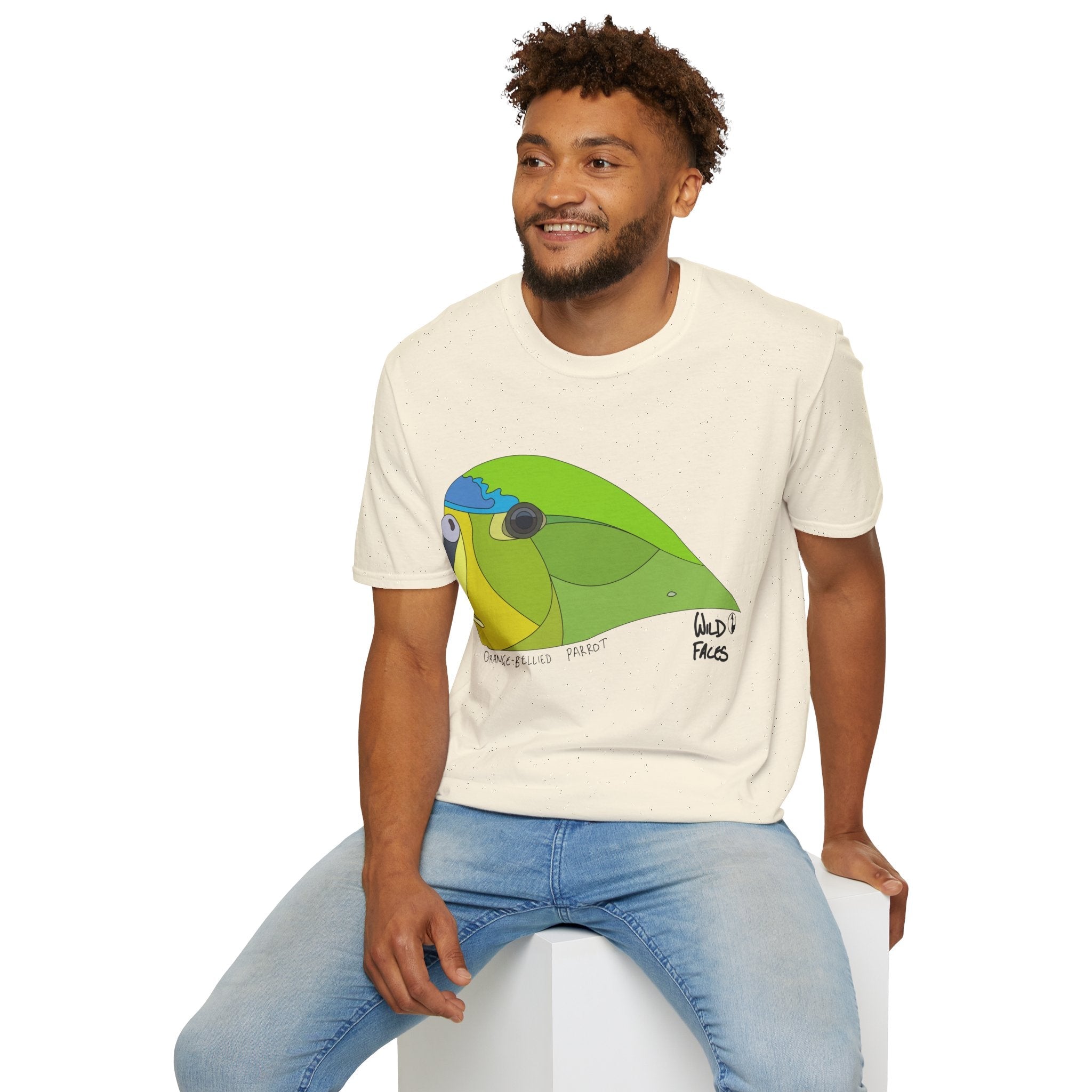 Orange-bellied Parrot - Unisex Softstyle T-Shirt Printify