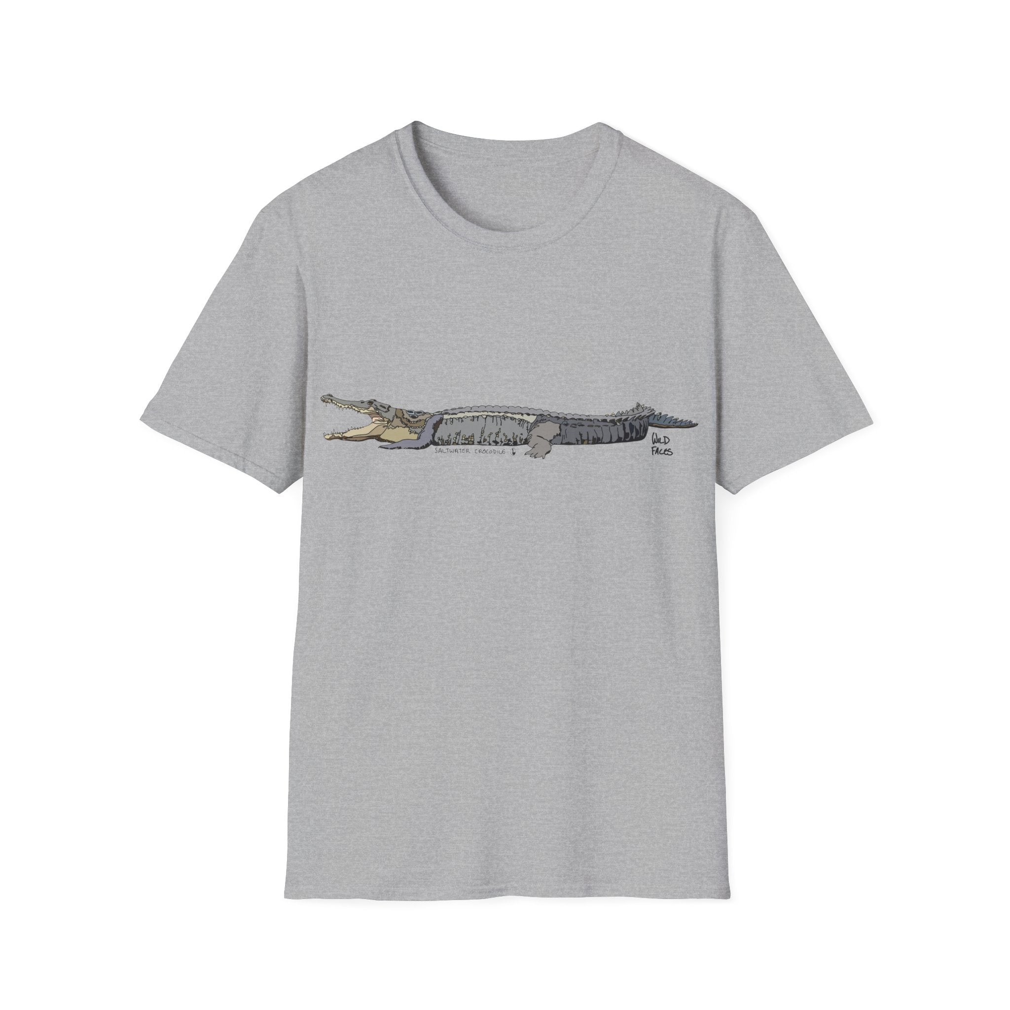 Saltwater Crocodile- Unisex Softstyle T-Shirt Printify