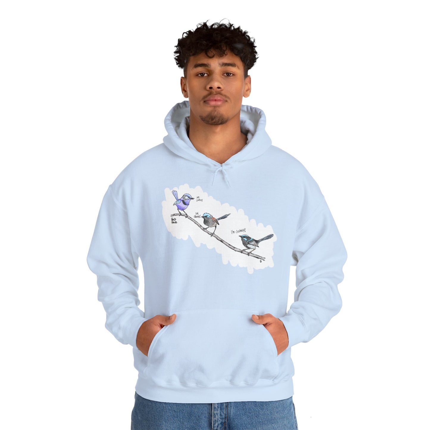 A trio of Fairywrens (spendid, superb and lovely) | Unisex Heavy Blend™ Hooded Sweatshirt