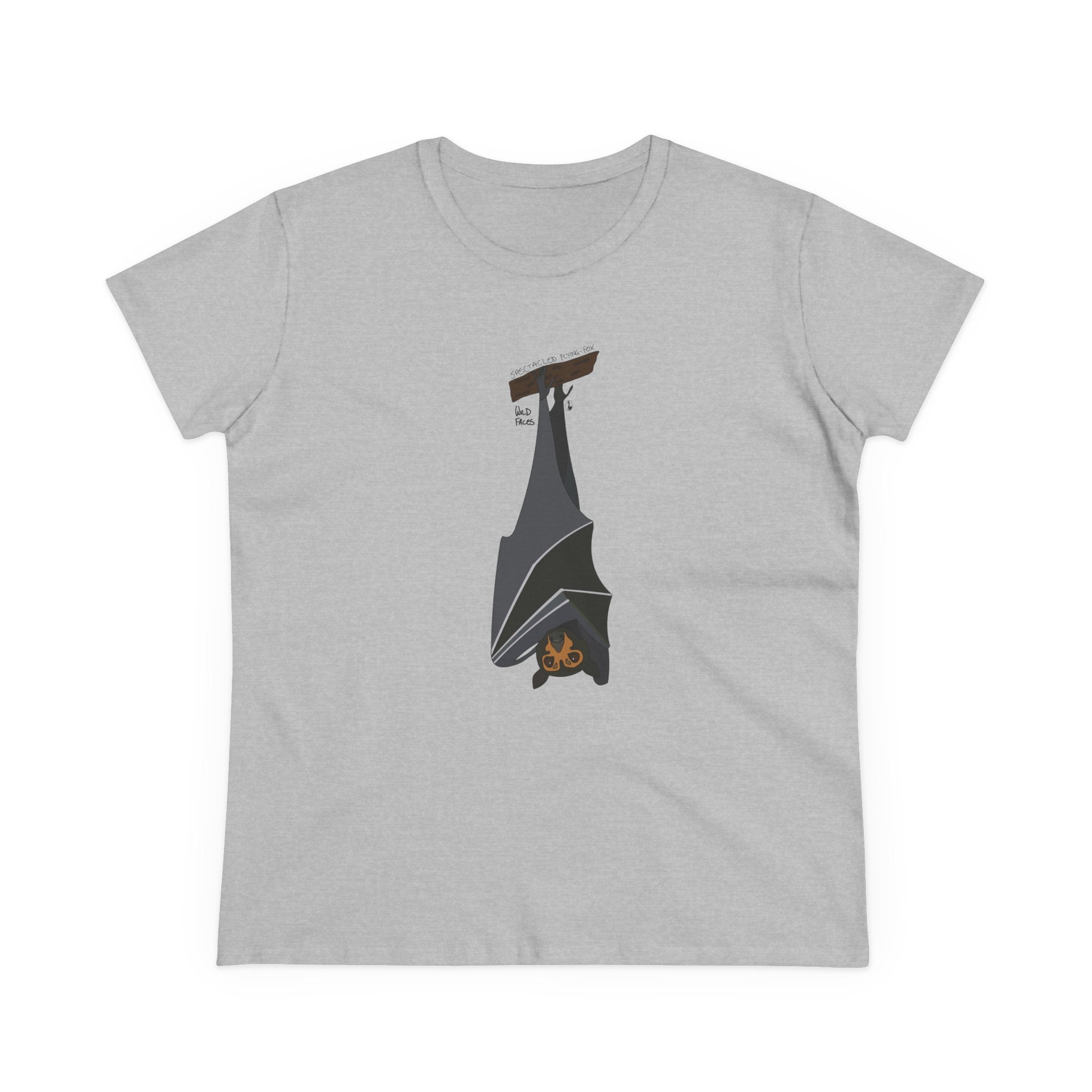 Spectacled Flying Fox - Women's Midweight Cotton Tee Printify
