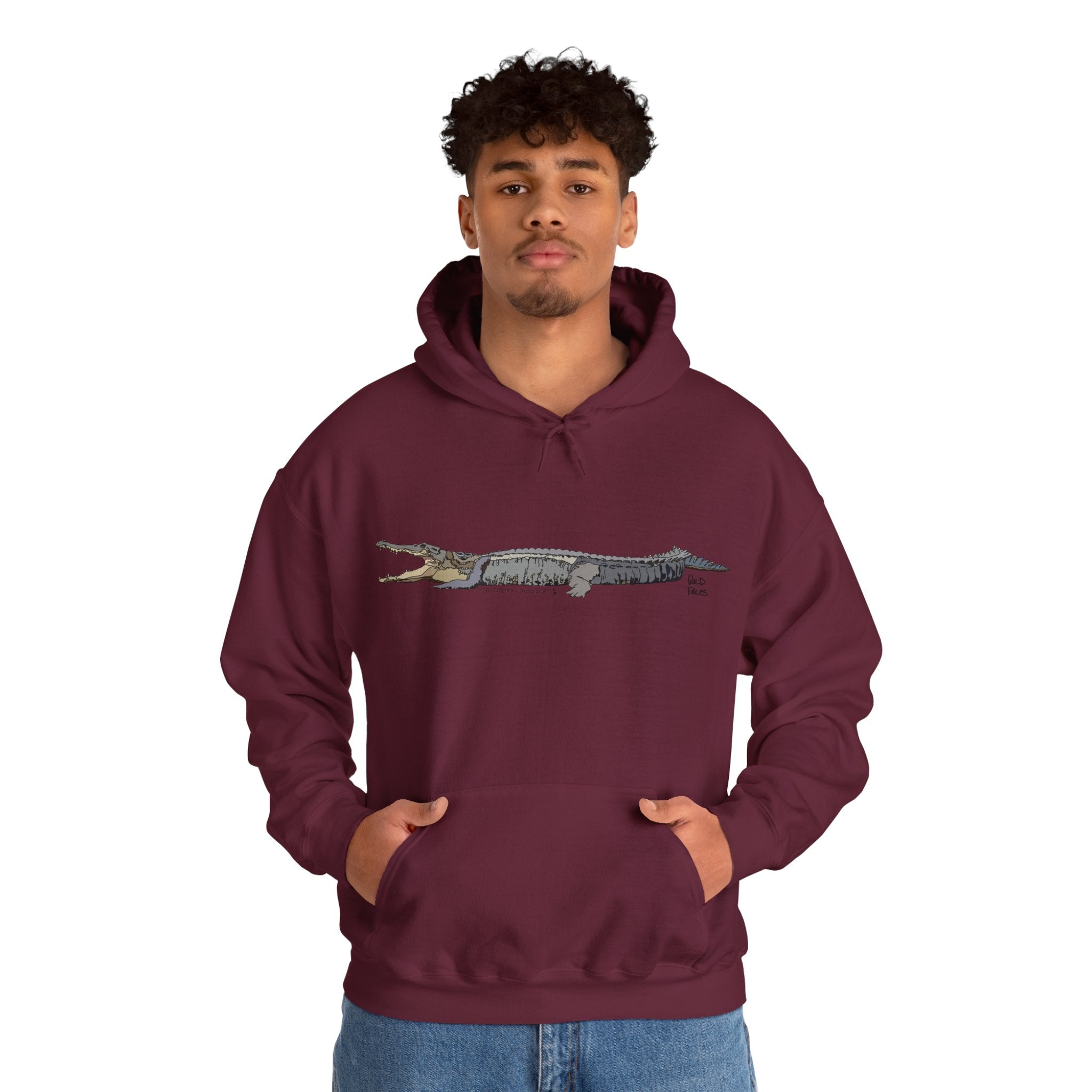 Saltwater Crocodile | Unisex Heavy Blend™ Hooded Sweatshirt Printify