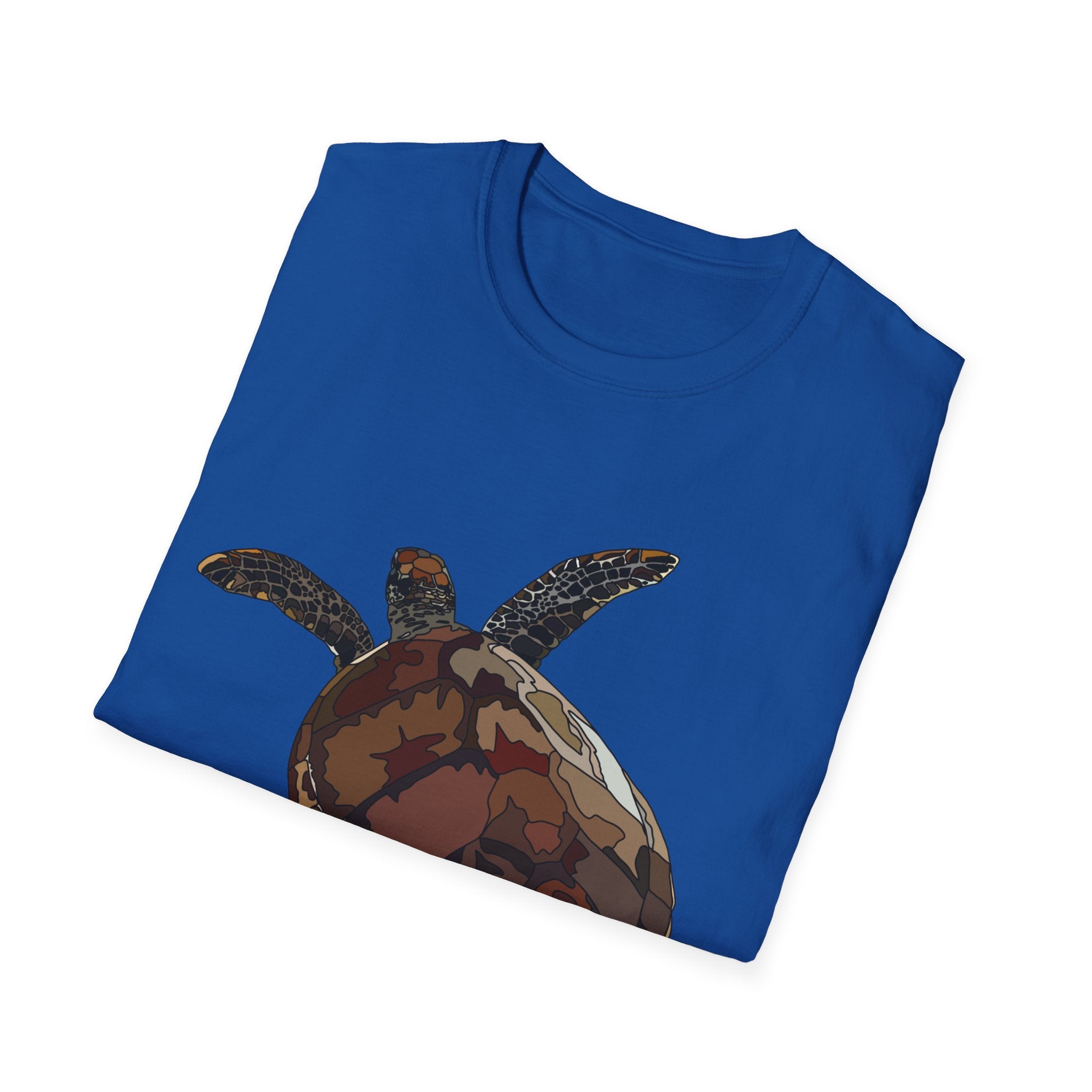 Green Turtle - Unisex Softstyle T-Shirt Printify