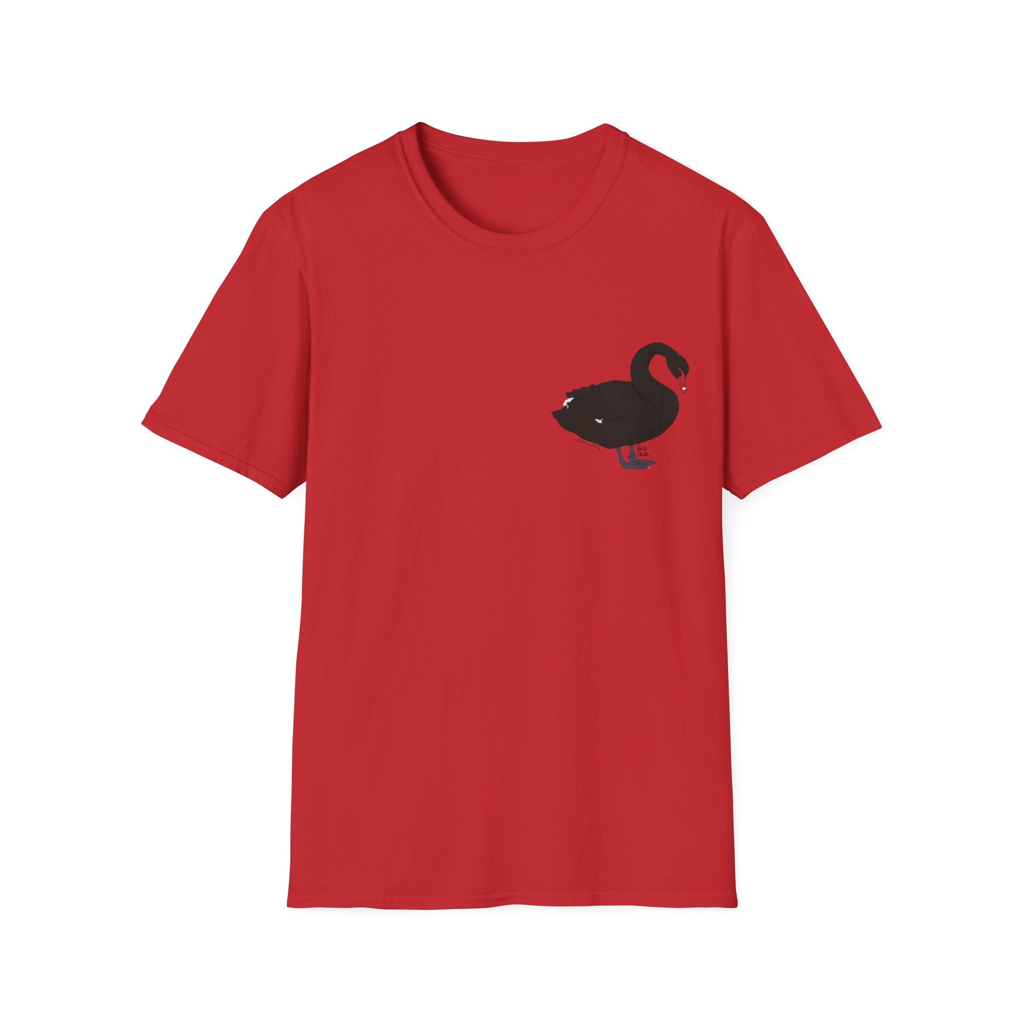 Black Swan - small design - Unisex Softstyle T-Shirt