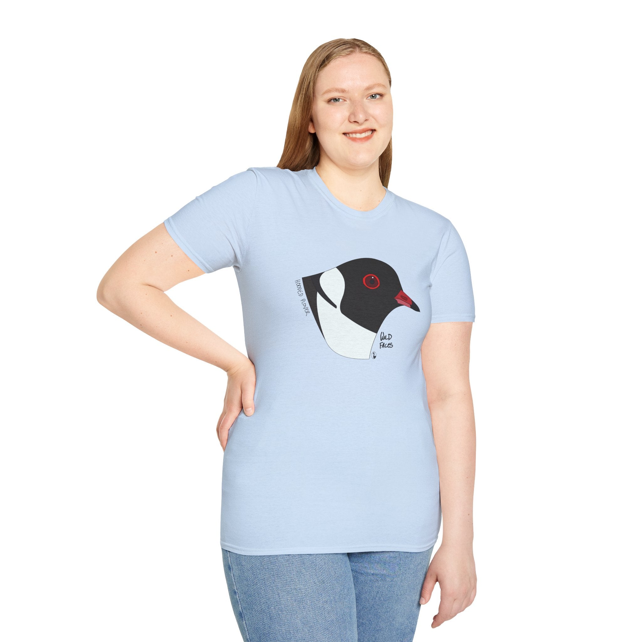 Hooded Plover Head- Unisex Softstyle T-Shirt Printify