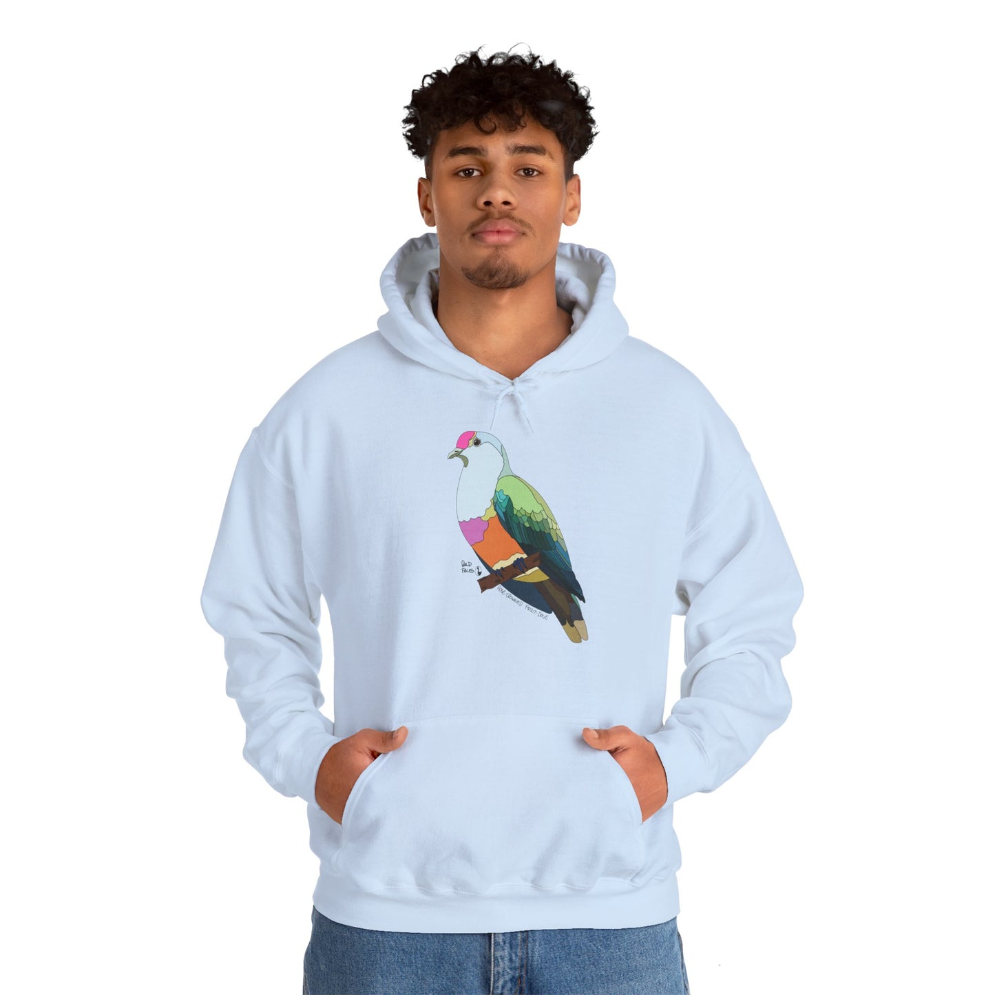 Rose-crowned Fruit Dove | Unisex Heavy Blend™ Hooded Sweatshirt