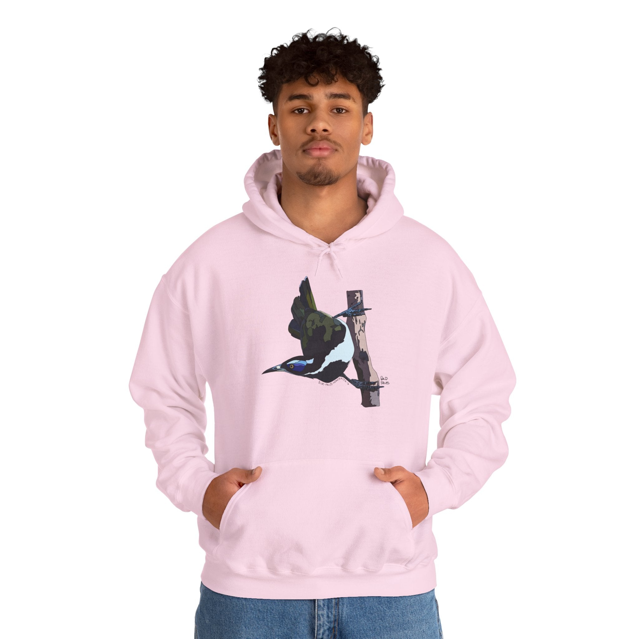 Blue-faced Honeyeater | Unisex Heavy Blend™ Hooded Sweatshirt Printify
