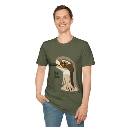 Bush Stone-curlew Head - Unisex Softstyle T-Shirt