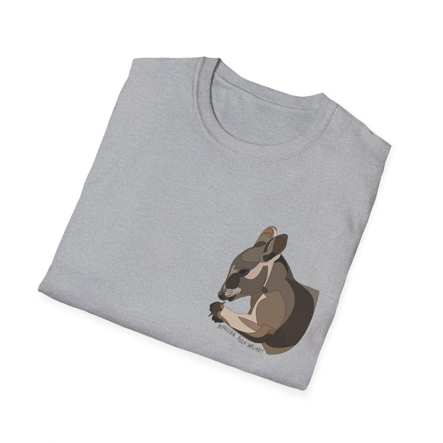 Mareeba Rock-wallaby - Small design - Unisex Softstyle T-Shirt