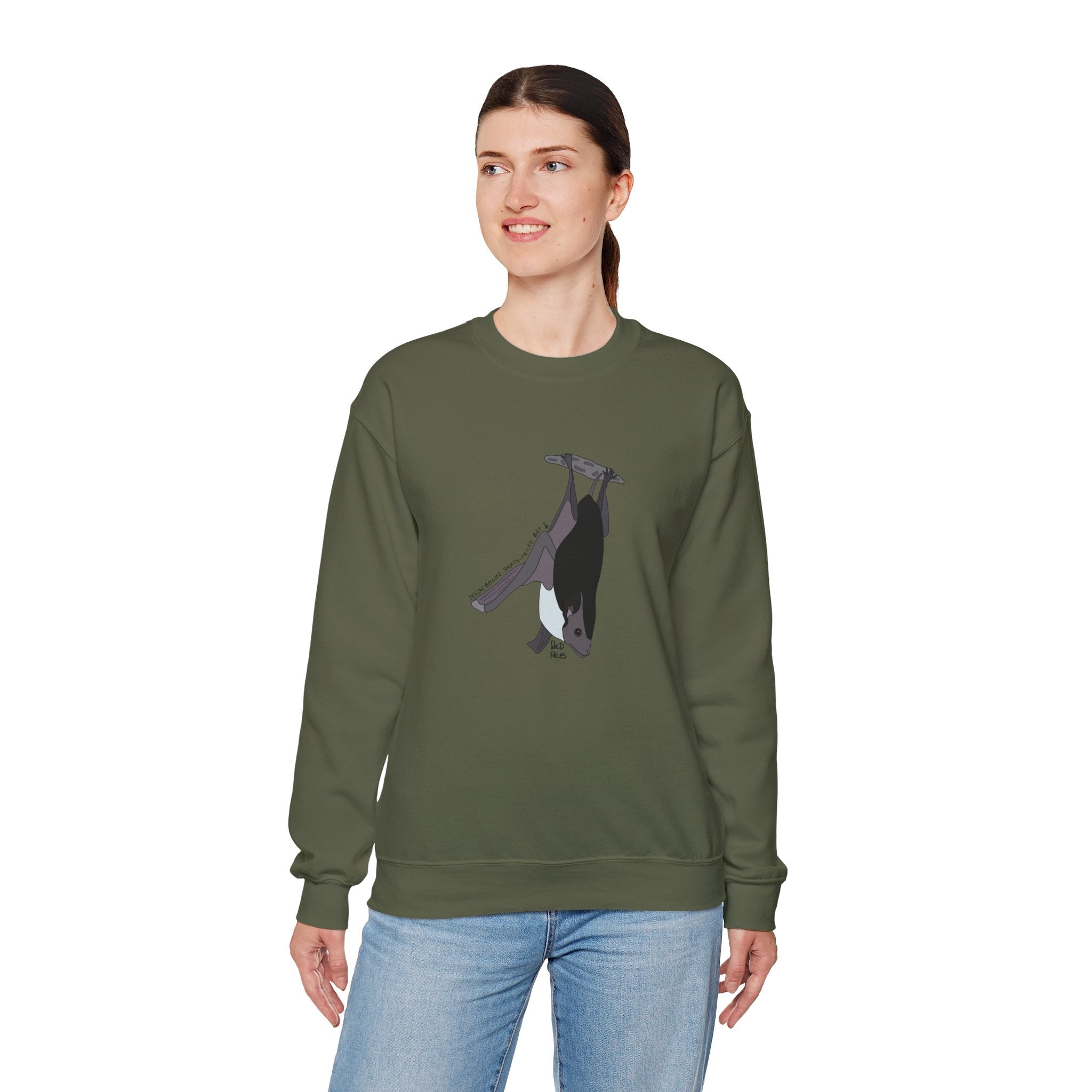 Yellow-bellied Sheath-tailed Bat Sweatshirt | Unisex Heavy Blend™ Crewneck Printify