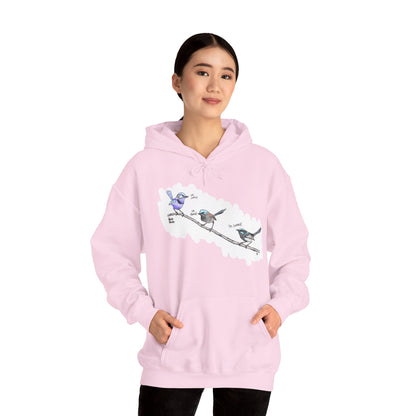 A trio of Fairywrens (spendid, superb and lovely) | Unisex Heavy Blend™ Hooded Sweatshirt