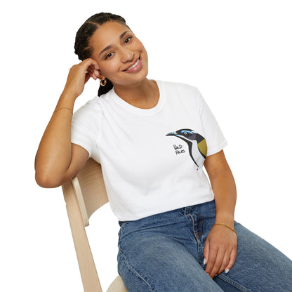 Blue-faced Honeyeater- Small design - Unisex Softstyle T-Shirt