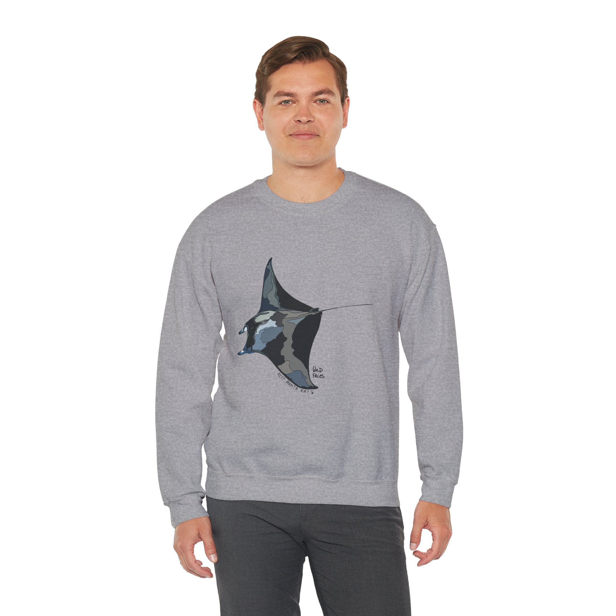 Reef Manta Ray | Unisex Heavy Blend™ Crewneck Printify