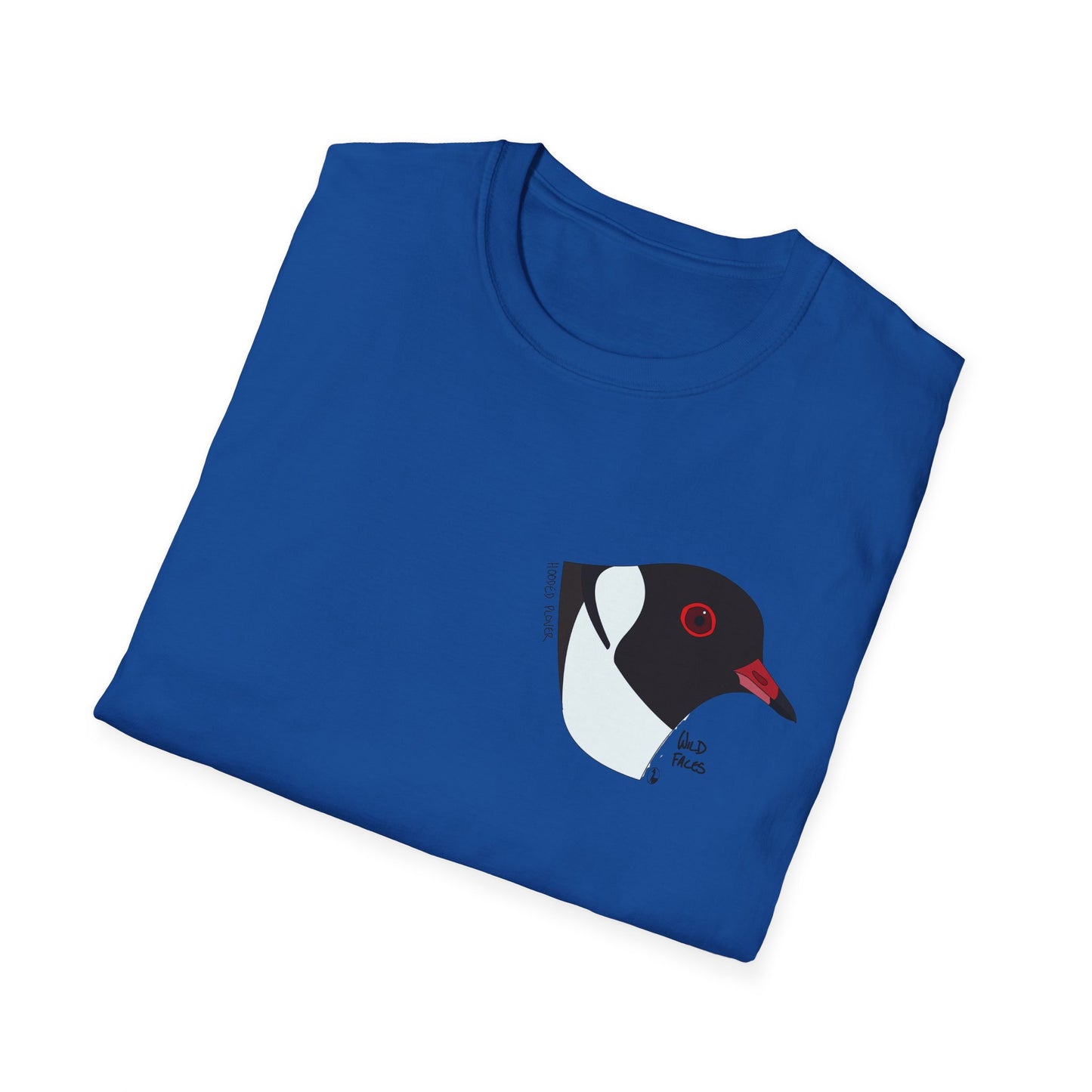 Hooded Plover Head-Small design- Unisex Softstyle T-Shirt