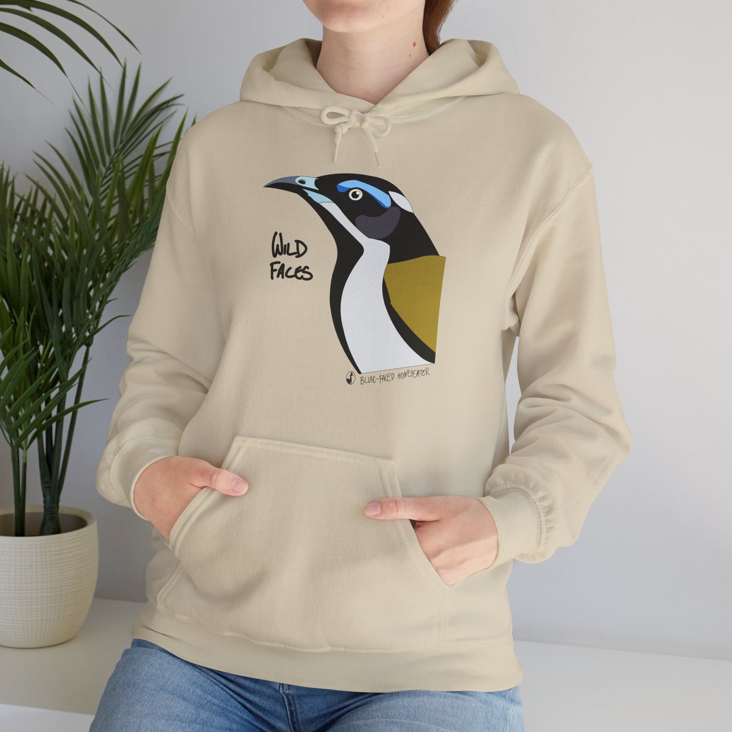 Blue-faced Honeyeater | Unisex Heavy Blend™ Hooded Sweatshirt