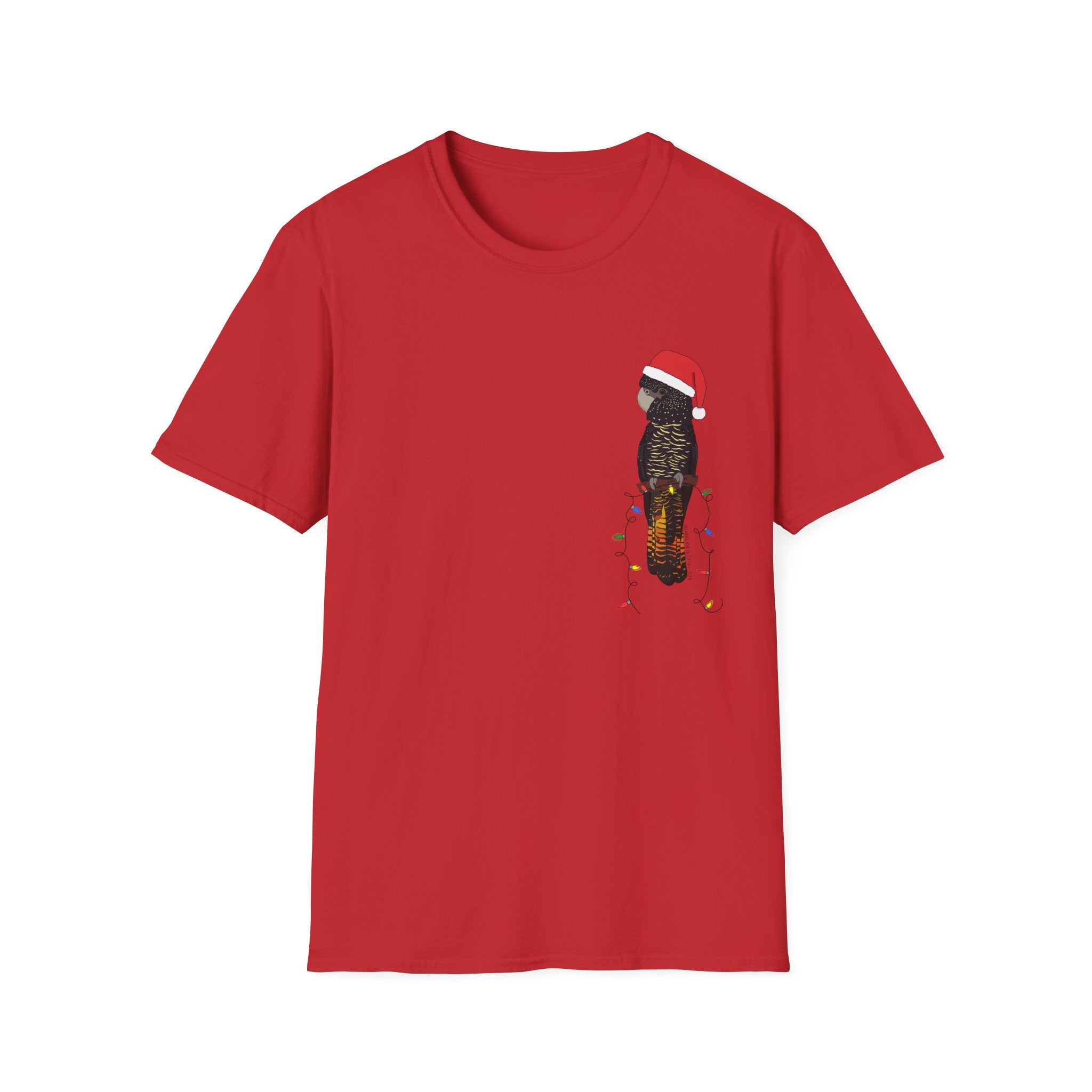 Christmas Red-tailed Black Cockatoo - Unisex Softstyle T-Shirt