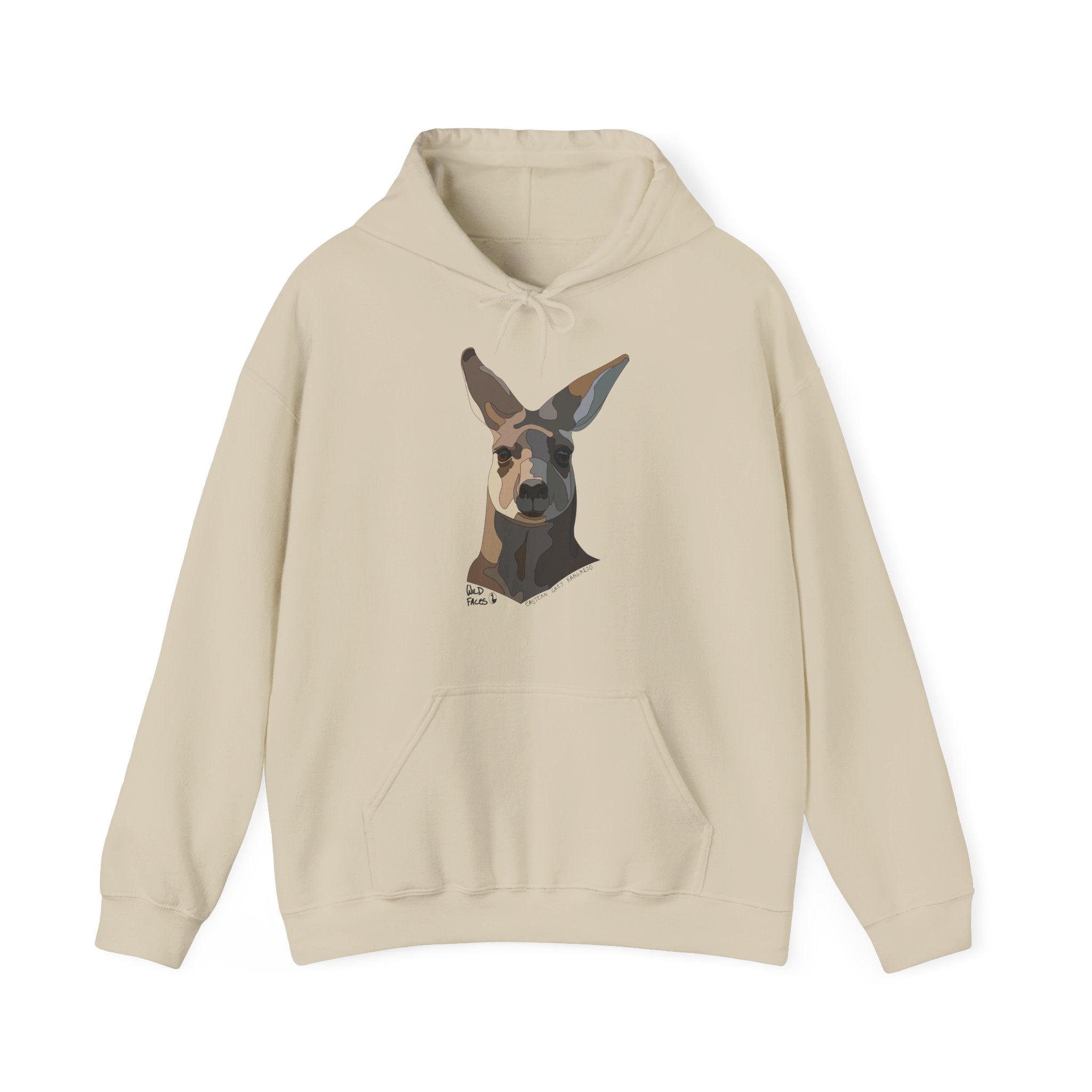 Eastern Grey Kangaroo | Unisex Heavy Blend™ Hooded Sweatshirt Printify