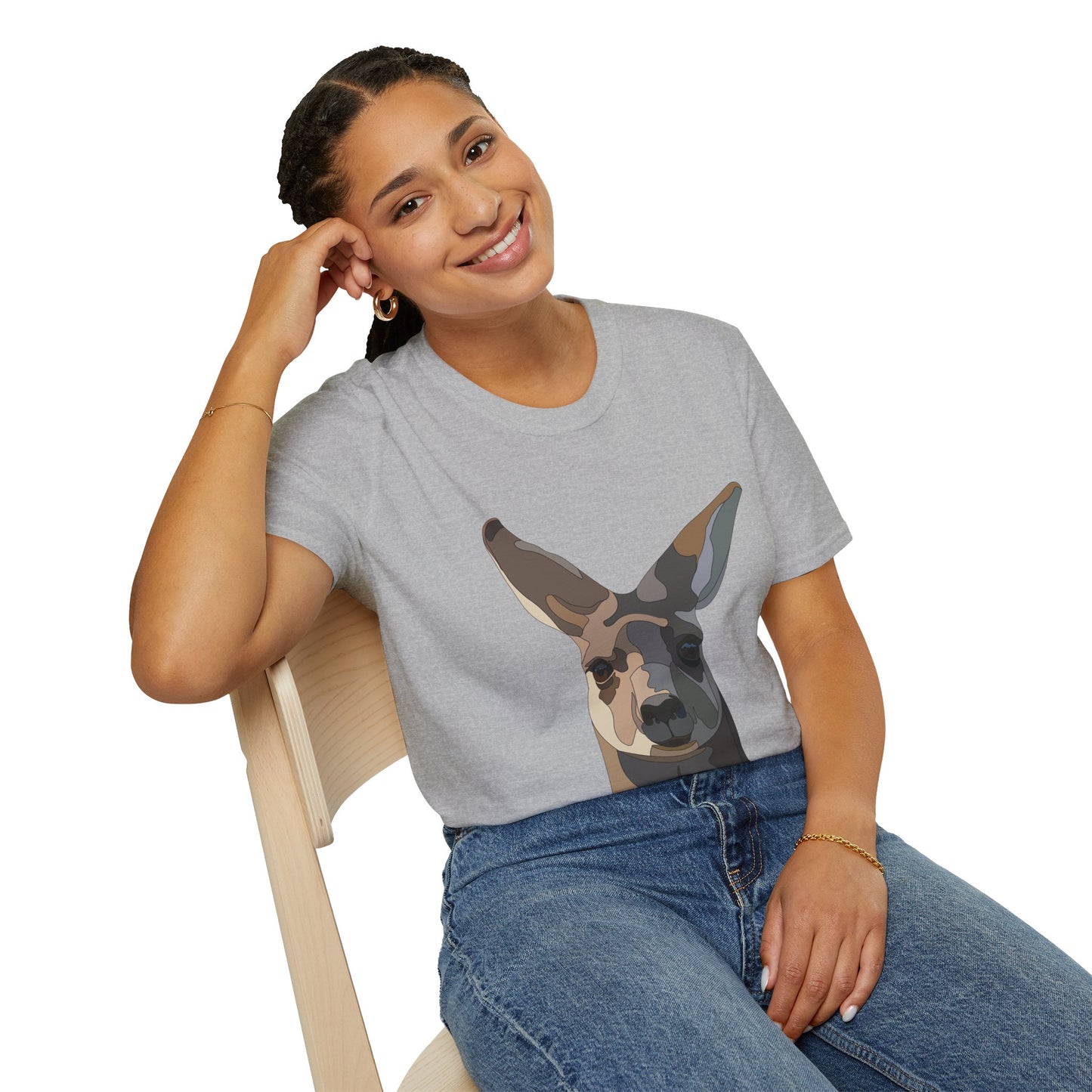 Eastern Grey Kangaroo - Unisex Softstyle T-Shirt Printify