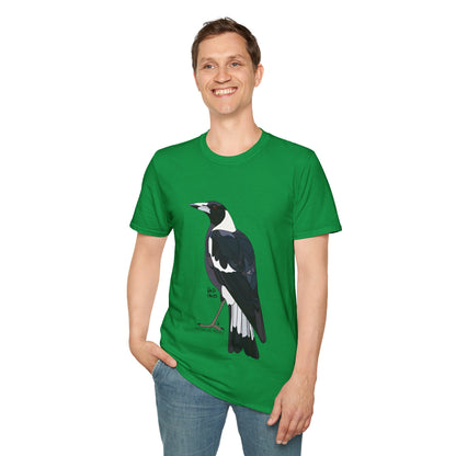 Australian Magpie - Unisex Softstyle T-Shirt Printify