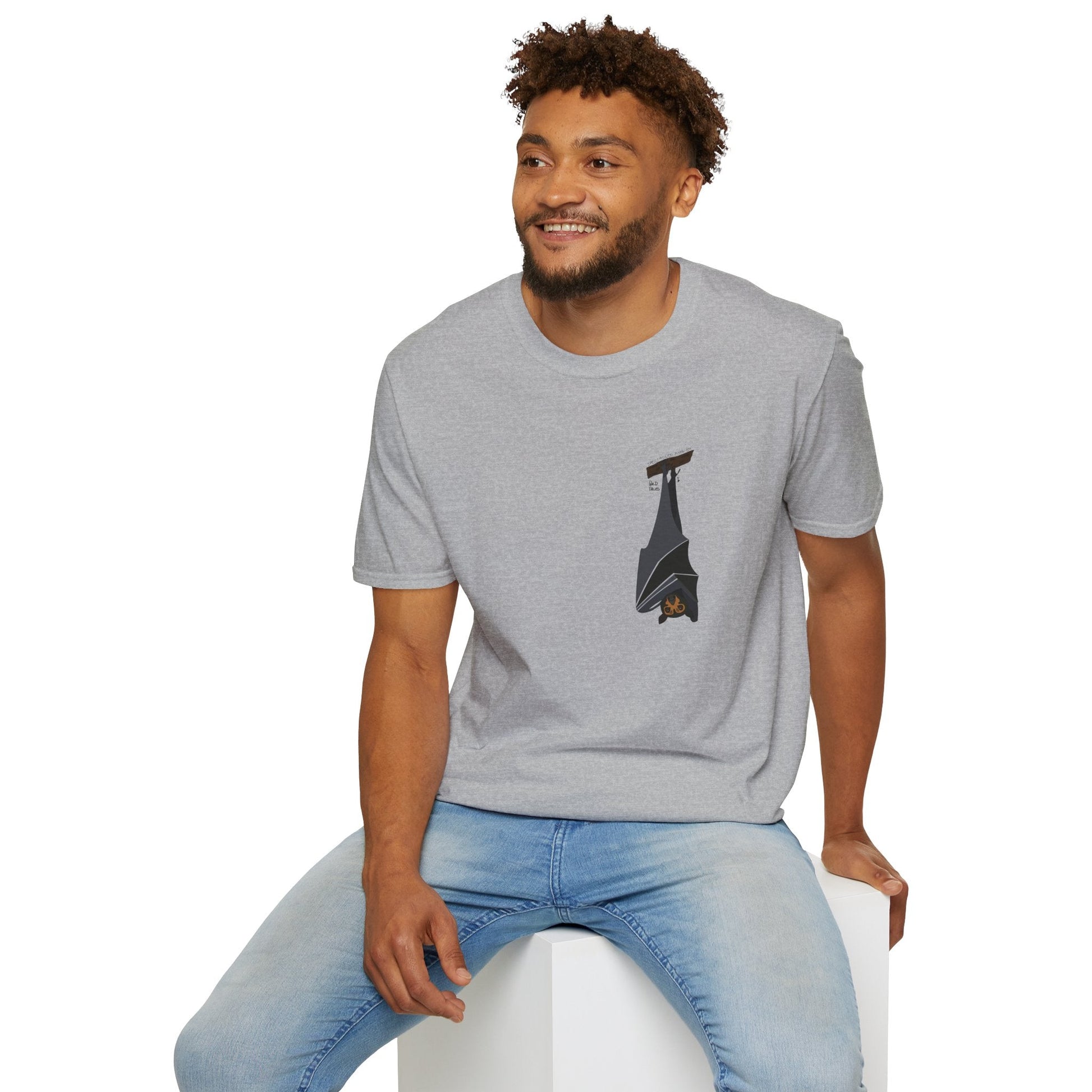 Spectacled Flying Fox - Small design - Unisex Softstyle T-Shirt Printify
