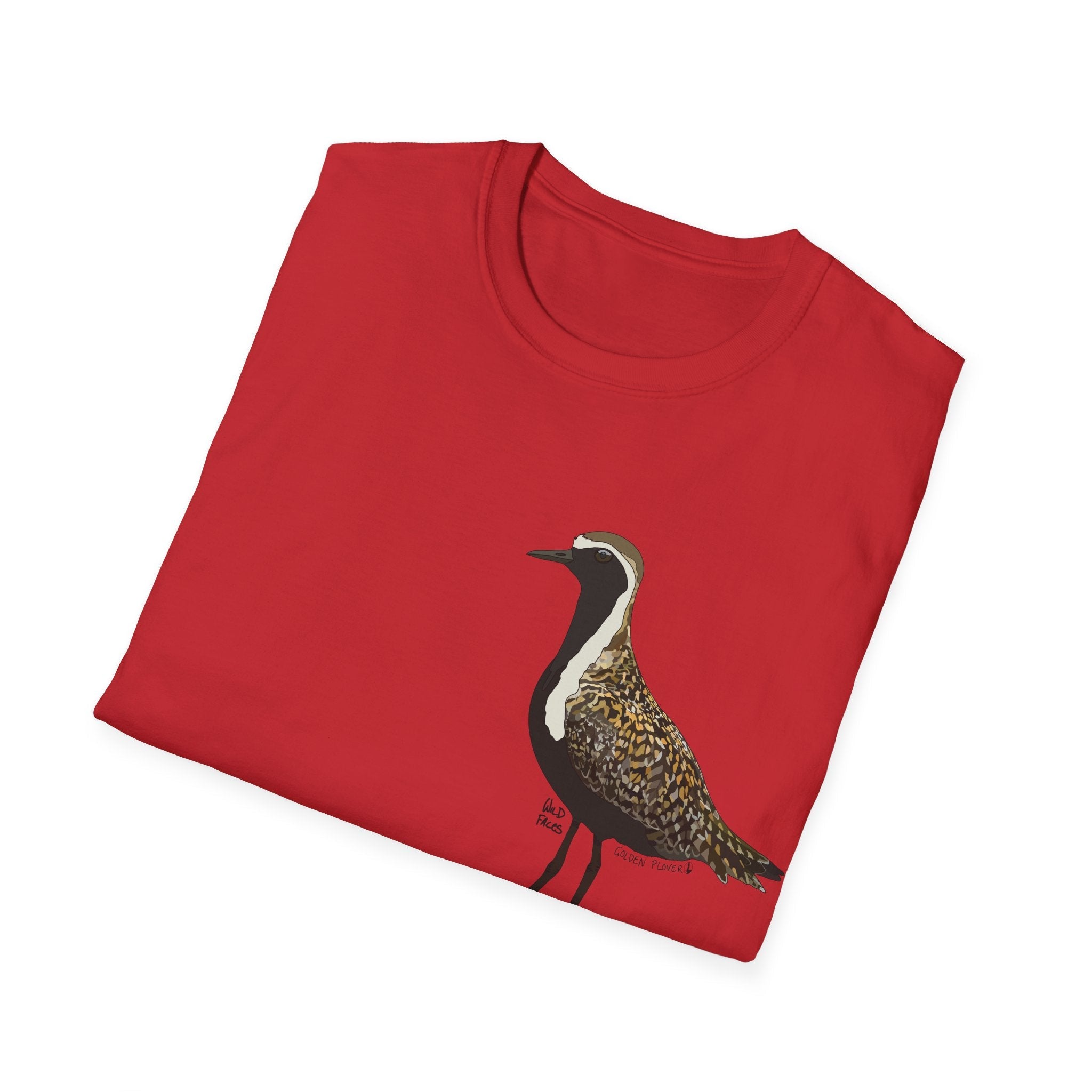 Golden Plover - Small design - Unisex Softstyle T-Shirt Printify