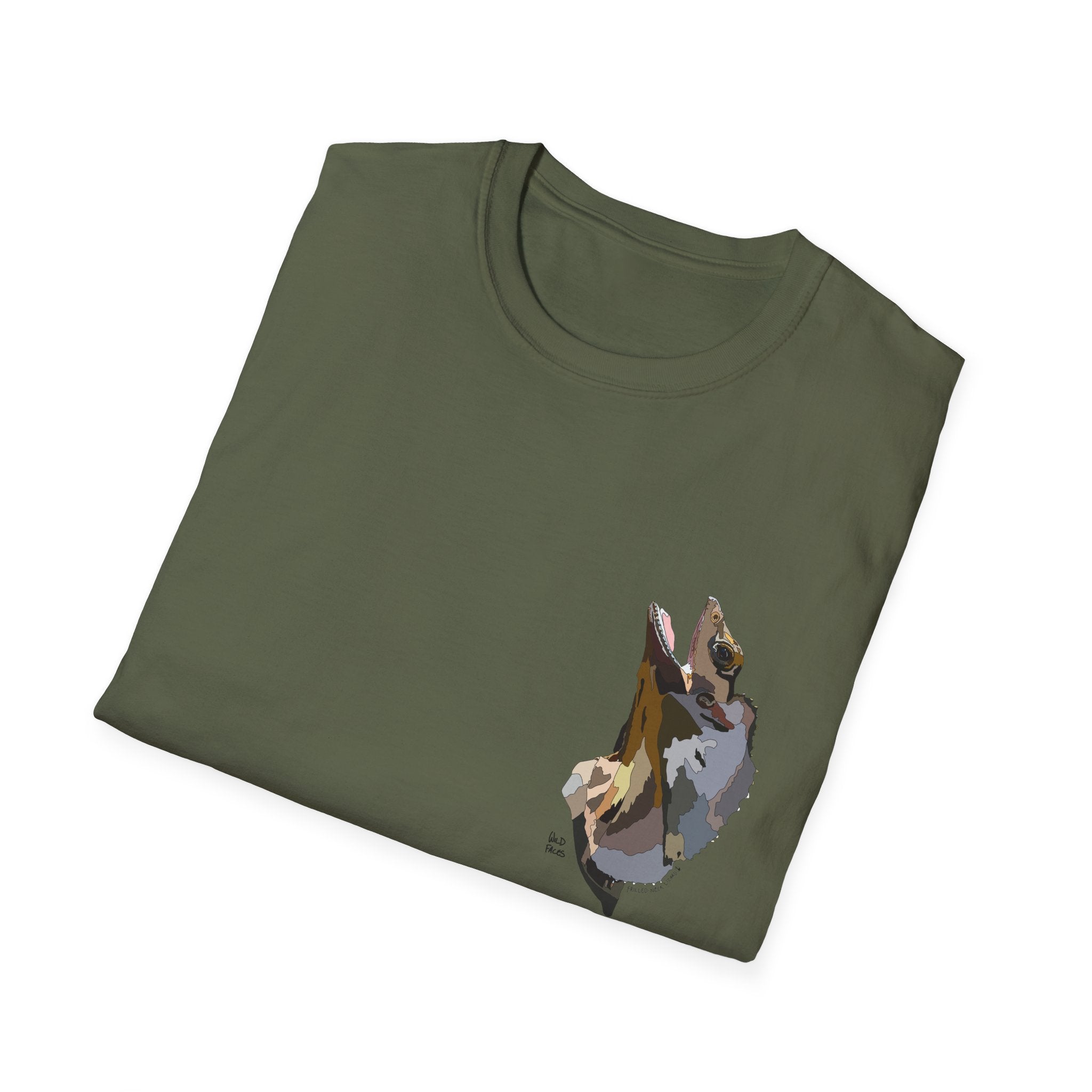 Frilled-neck Lizard - Small design - Unisex Softstyle T-Shirt Printify