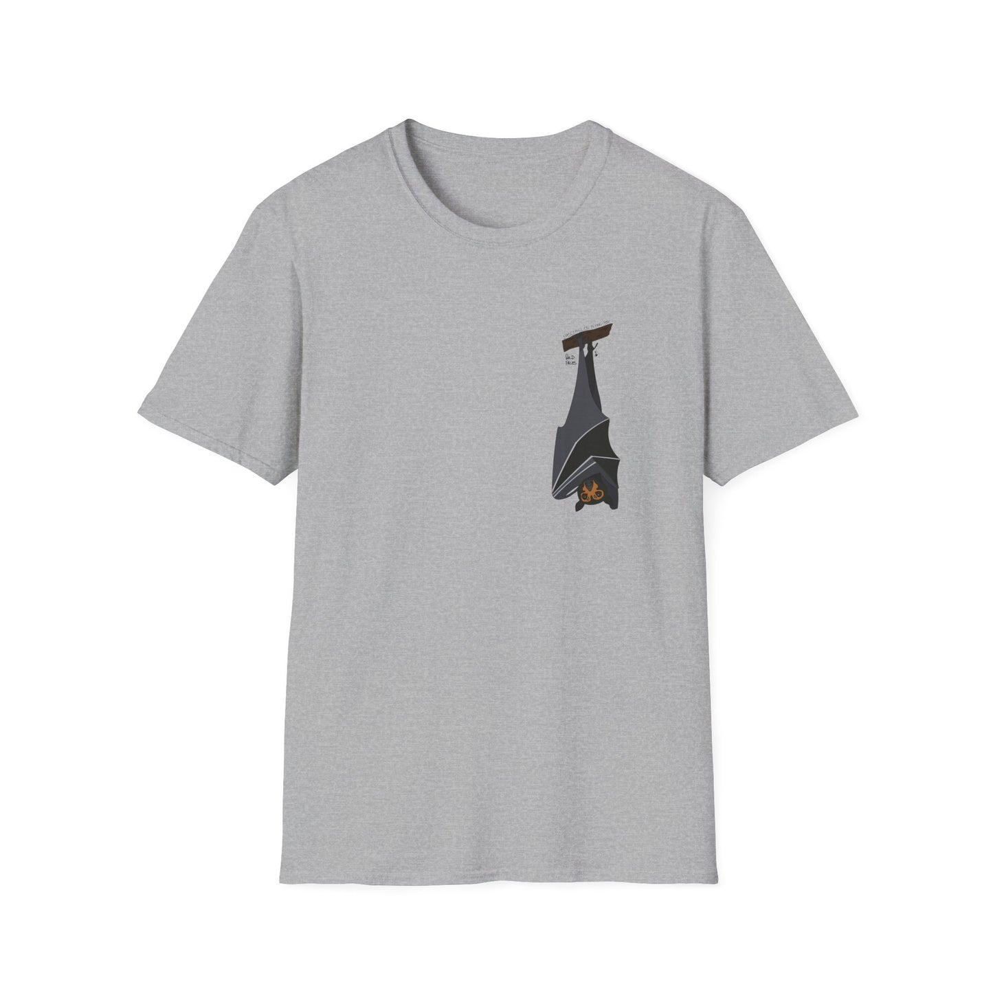 Spectacled Flying Fox - Small design - Unisex Softstyle T-Shirt