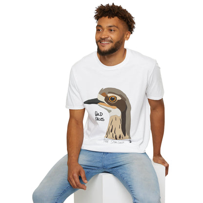 Bush Stone-curlew Head - Unisex Softstyle T-Shirt