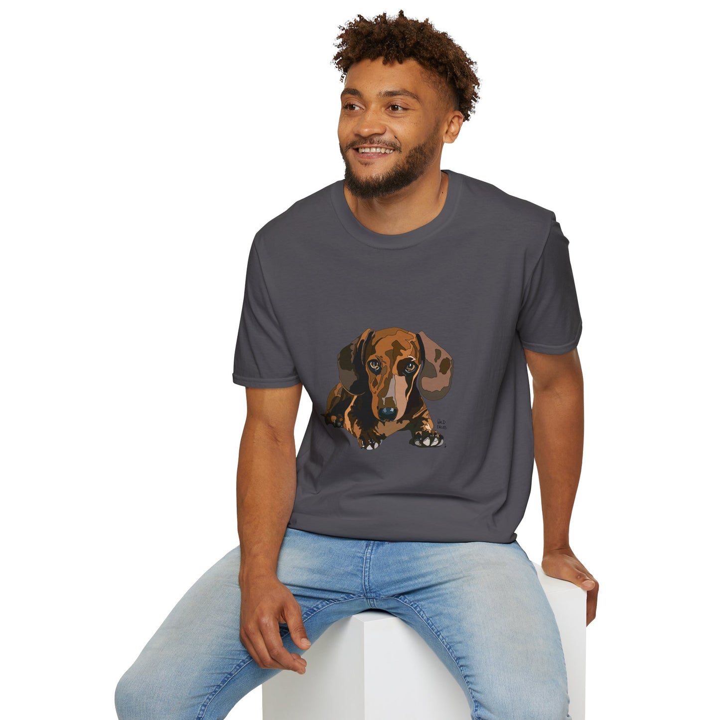 Dachshund (body) - Unisex Softstyle T-Shirt