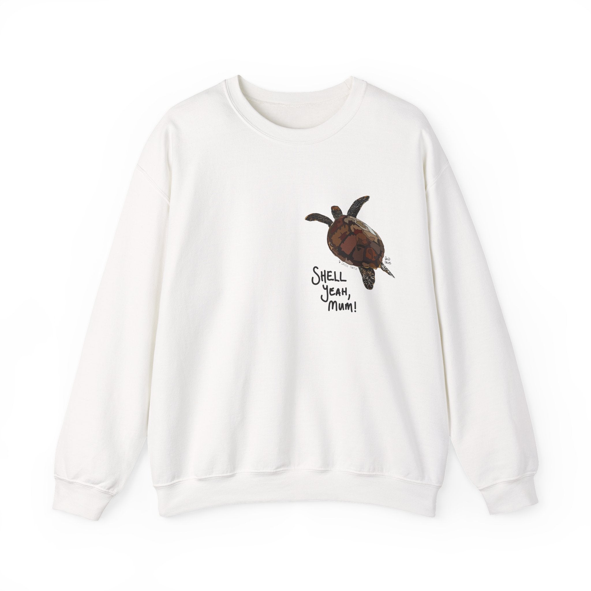 Shell yeah, mum - Green Turtle Sweatshirt | Unisex Heavy Blend™ Crewneck