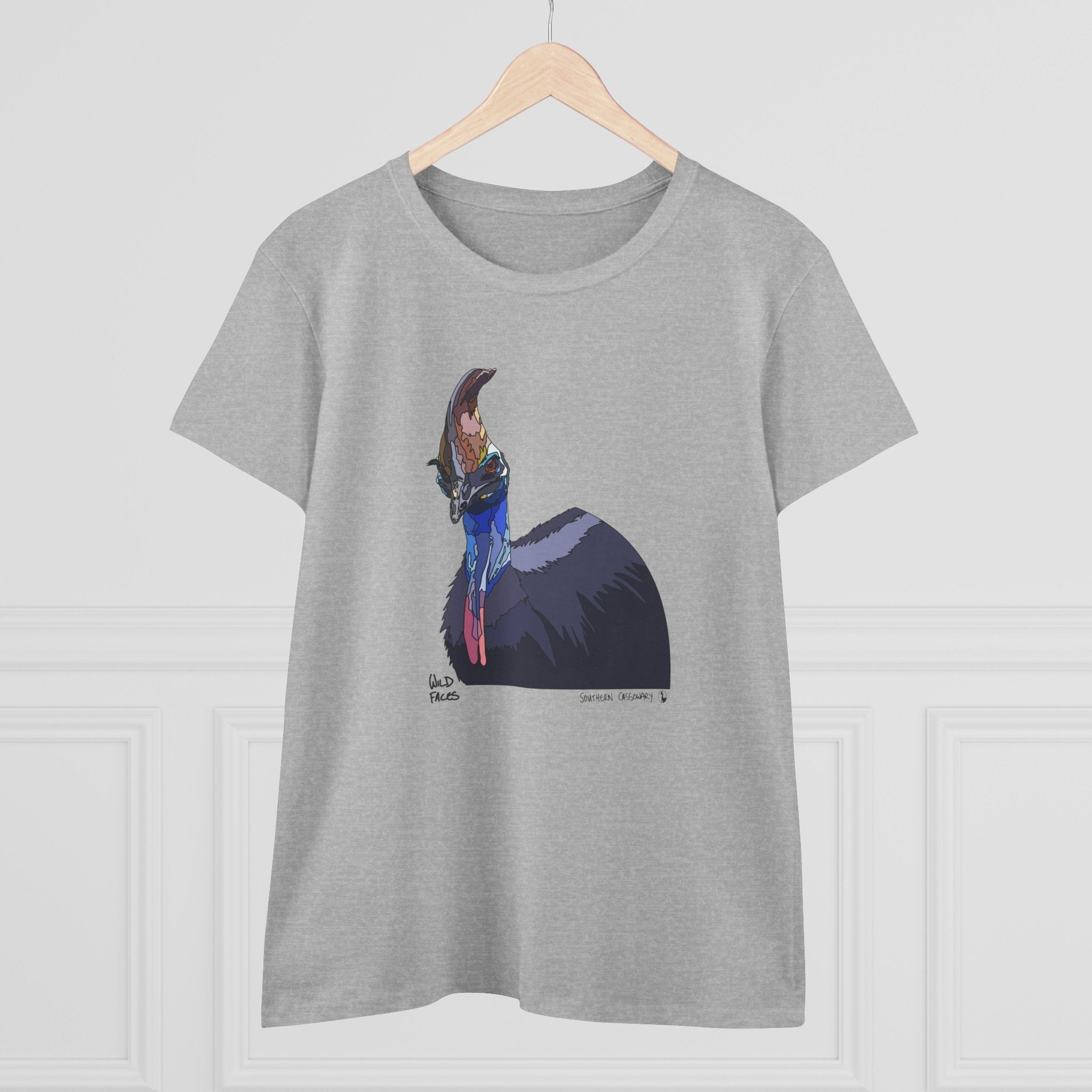 Southern Cassowary - Women's Midweight Cotton Tee Printify